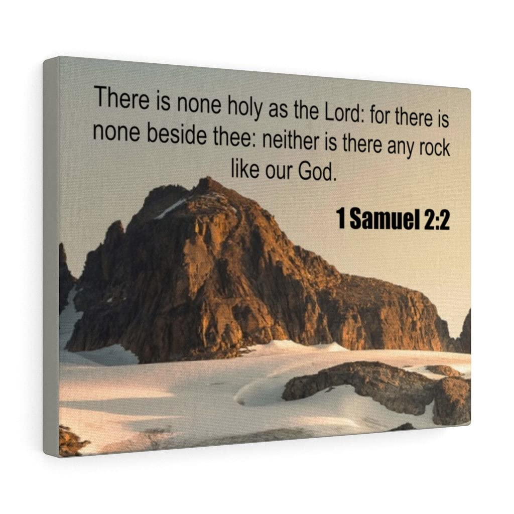 Bible Verse Wall Art - 1 Samuel 2:2 'There is None' Christian Scripture Print - Ready to Hang Inspirational Home Decor for Living Room, Bedroom & Church
