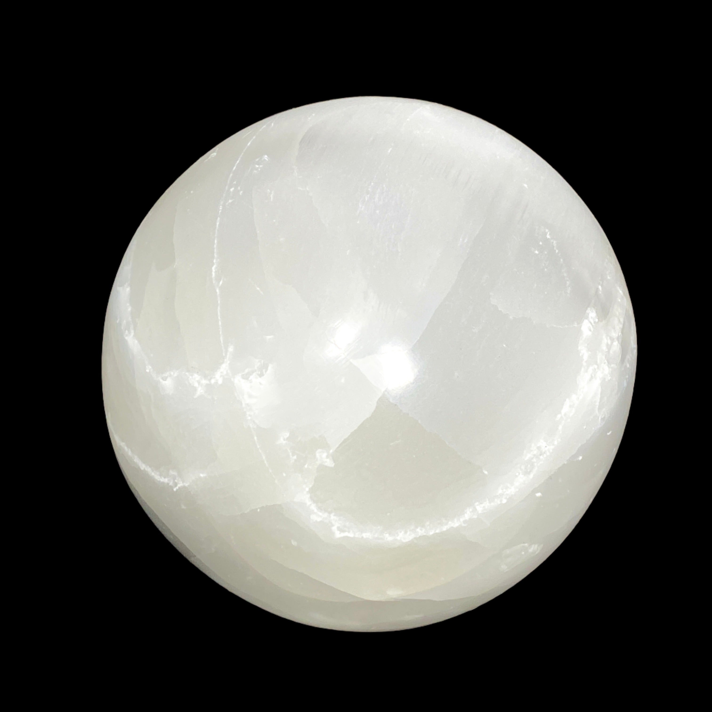 Natural Selenite Crystal Sphere SEL 01 - Healing Stone for Meditation, Energy Cleansing & Home Decor - Perfect for Yoga, Reiki & Spiritual Practices