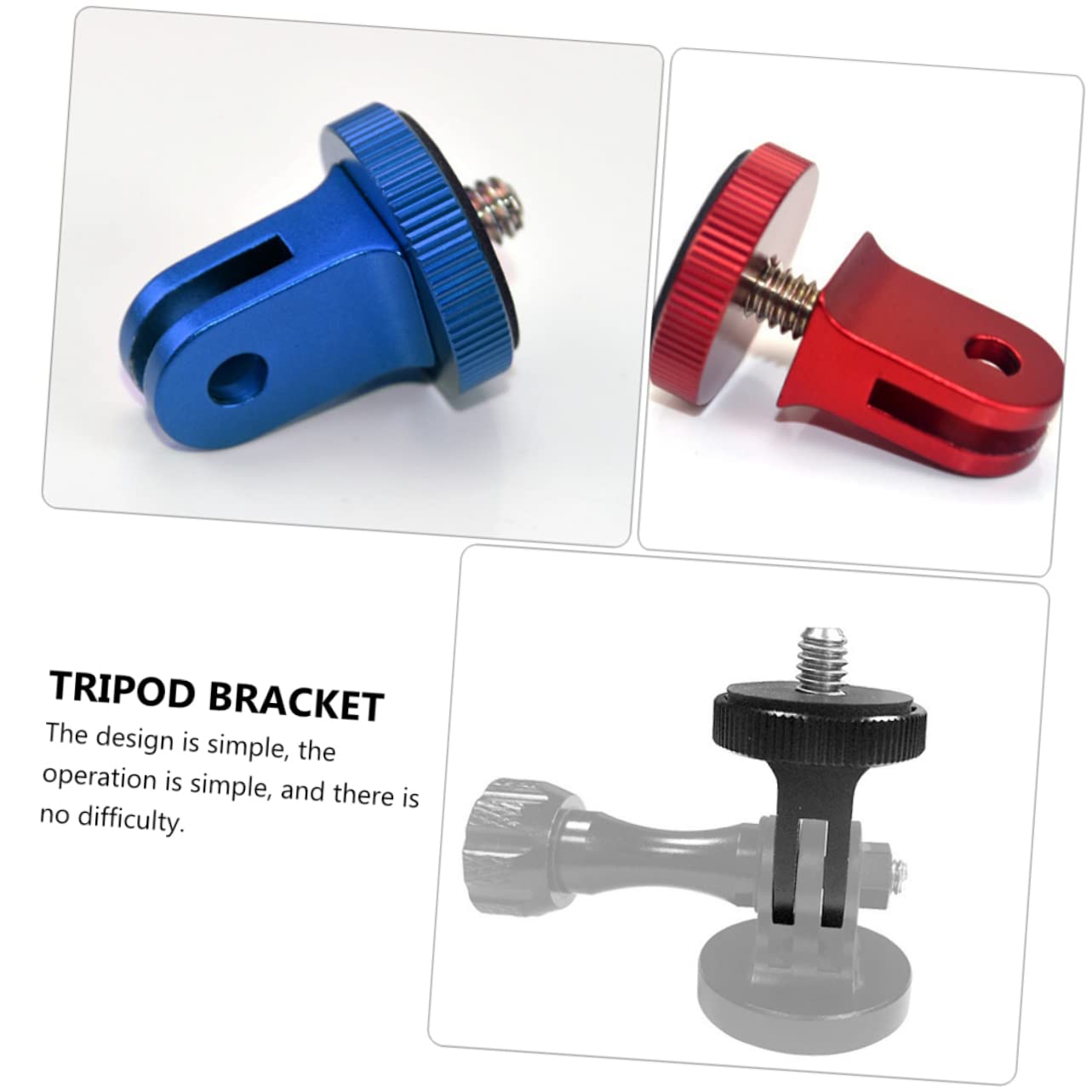Jojofuny 3pcs Aluminum Alloy Camera Mount Bracket - 1/4