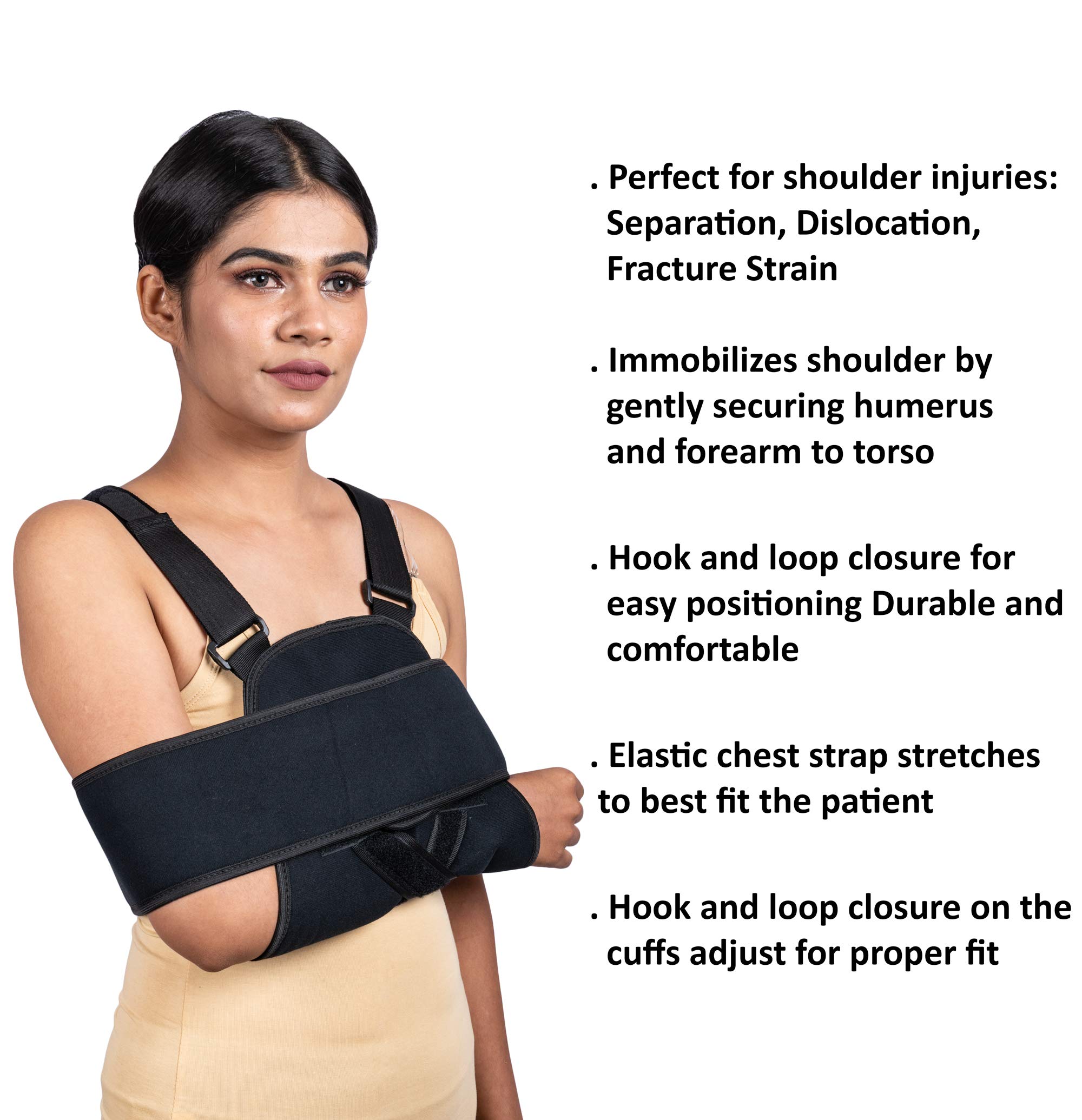 Best Adjustable Arm Sling & Shoulder Immobilizer for Rotator Cuff Support - Universal Shoulder Brace for Men & Women - Ideal for Post-Surgery Recovery, Sports Injuries & Daily Comfort
