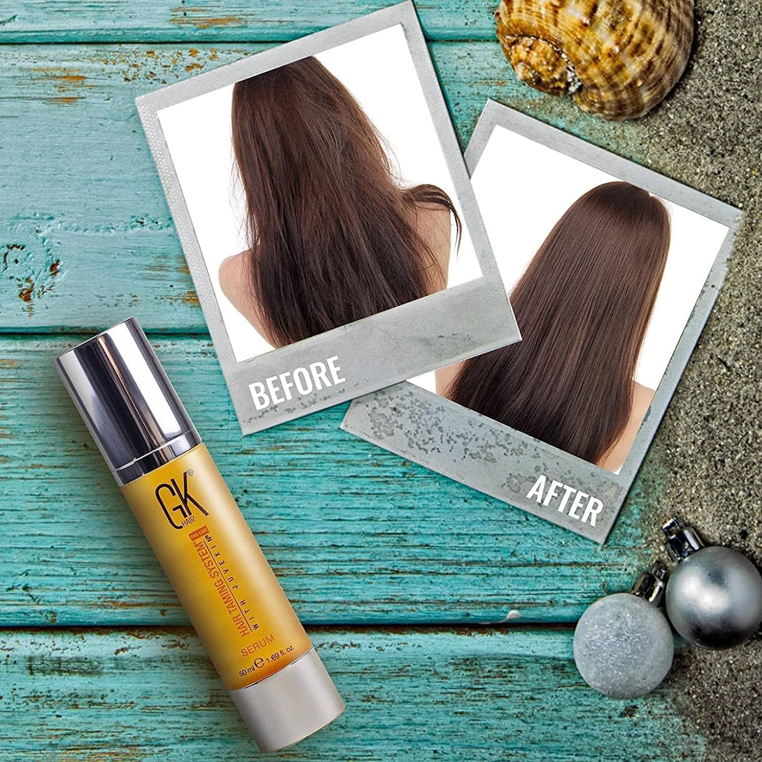 GK HAIR Global Keratin Moisturizing Shampoo & Conditioner Set - 33.8 fl oz with Argan Oil Hair Serum 1.69 fl oz - Hydrating & Repairing for Dry, Damaged Hair - Salon Quality Hair Care for Smooth, Shiny Locks - Perfect for Daily Use & Color-Treated Hair