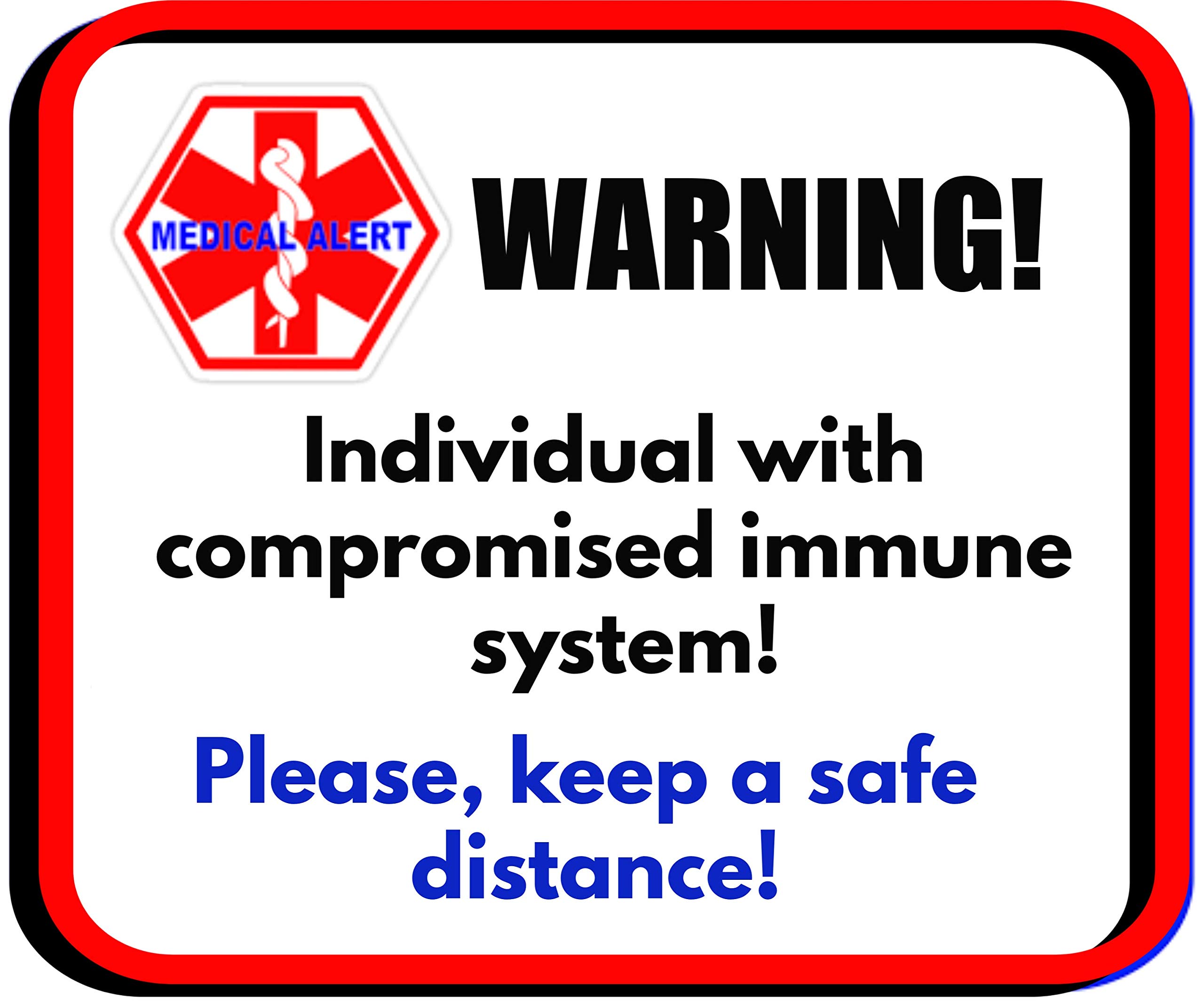 Immune System Support Medical Alert Safety Patches - Soft Fabric Clothing Labels for Health Conditions | Ideal for Allergies, Diabetes & Chronic Illness Awareness