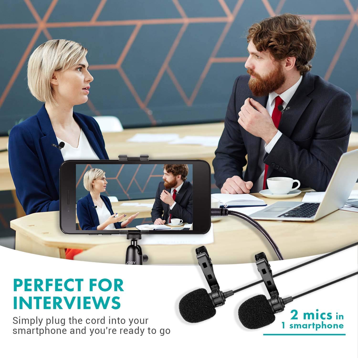 Professional Lavalier Mic for iPhone, Android - Podcast & Interview Gear