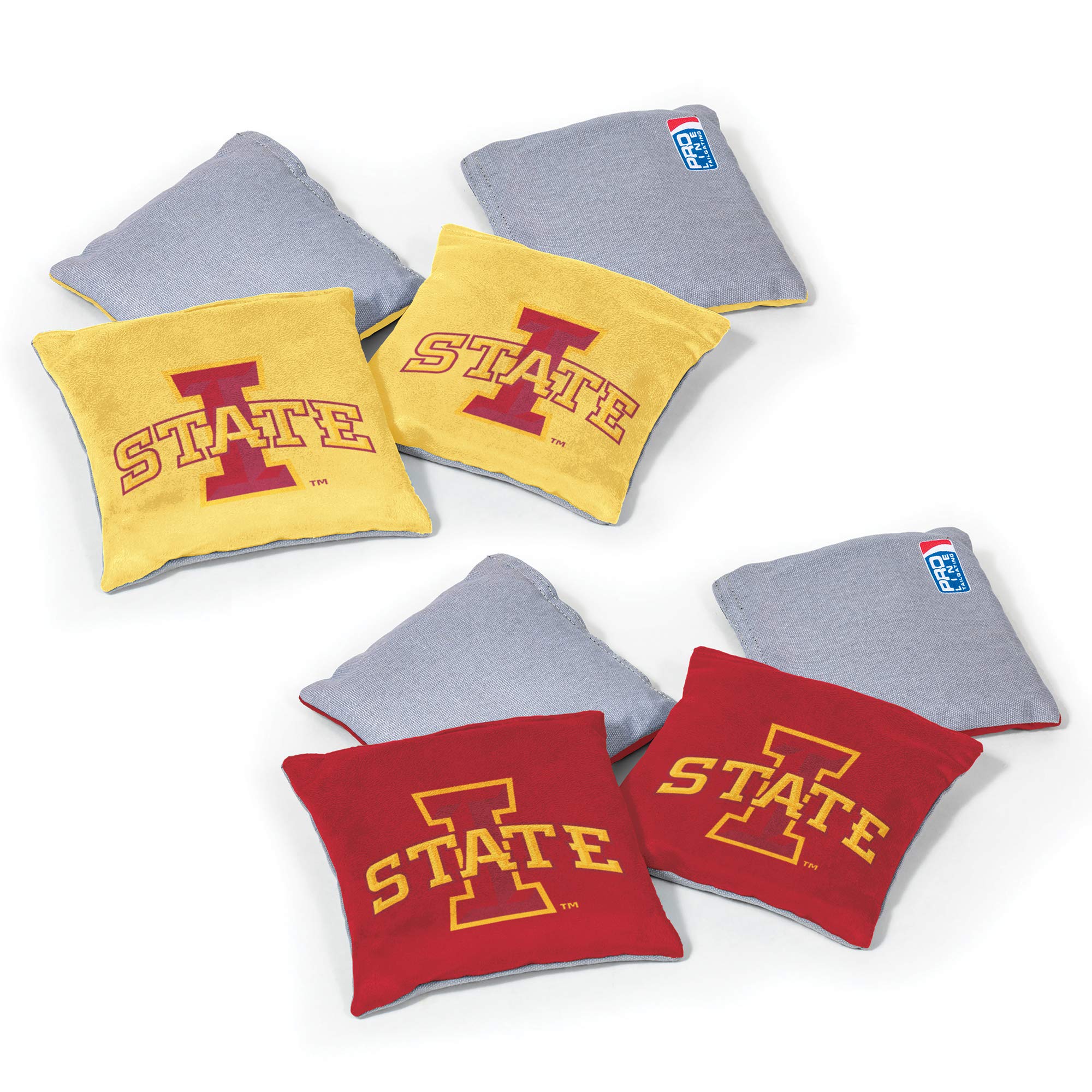 Wild Sports NCAA College Dual Sided Cornhole Bean Bags - Premium 8-Pack Toss Bags Set for Outdoor Games, Tailgating, Backyard Parties & College Sports Events