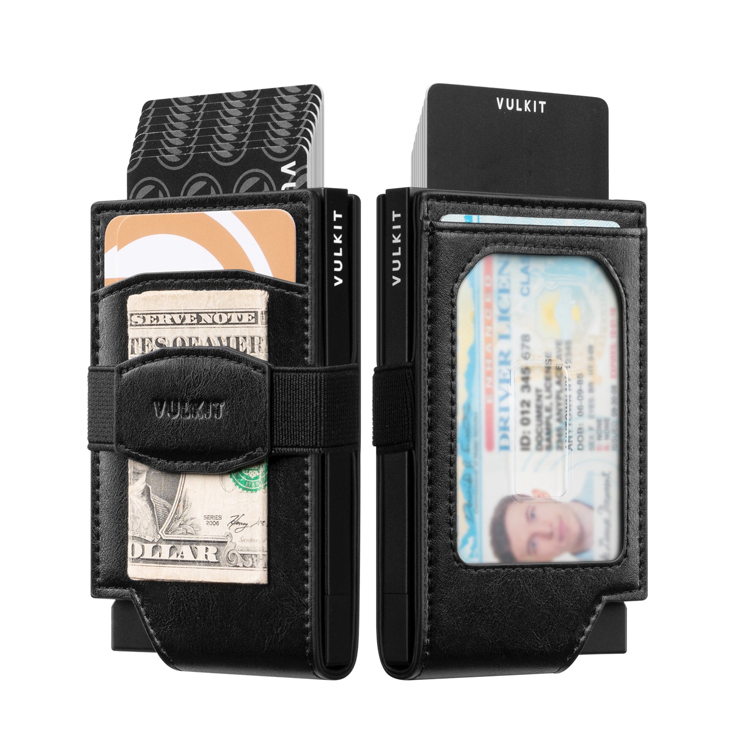 VC412 Leather Pop Up Card Wallet with Money Strap - Front Pocket & ID Window for Cash & Cards | Perfect for Travel, Business & Everyday Use (415.46kr)