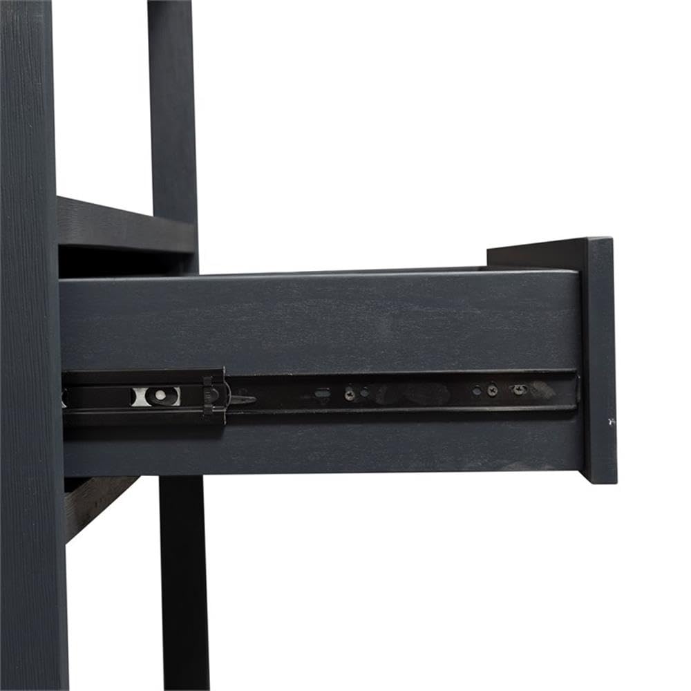 Liberty Furniture INDUSTRIES Midnight Black Accent Bookcase - Modern Industrial Style Bookshelf for Living Room, Bedroom & Office Storage