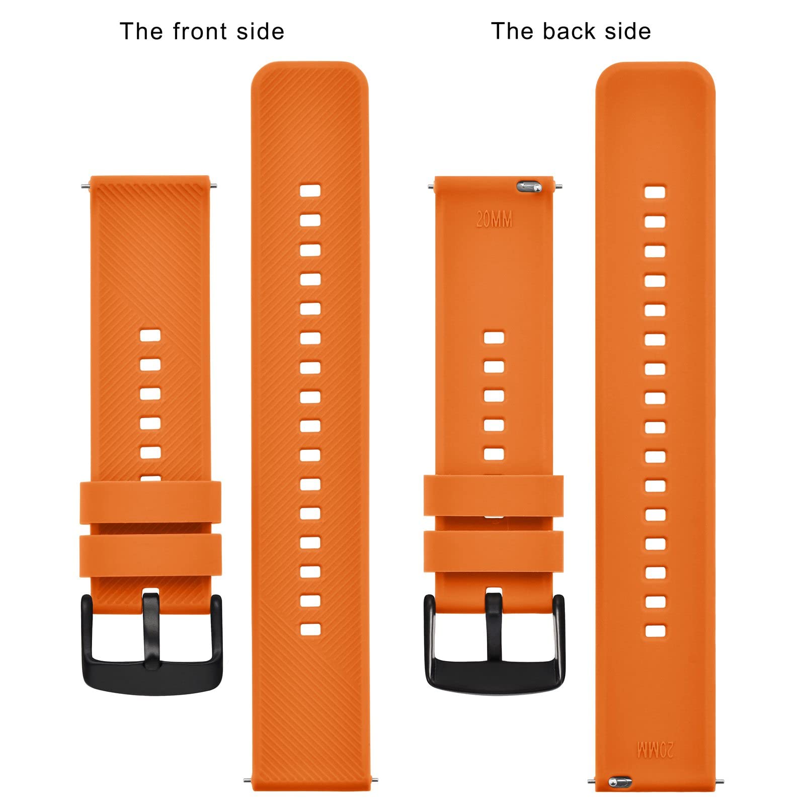 BISONSTRAP Quick Release Silicone Watch Band 18mm 19mm 20mm 21mm 22mm - Durable Comfortable Strap for Men & Women - Perfect for Sports, Work & Everyday Wear