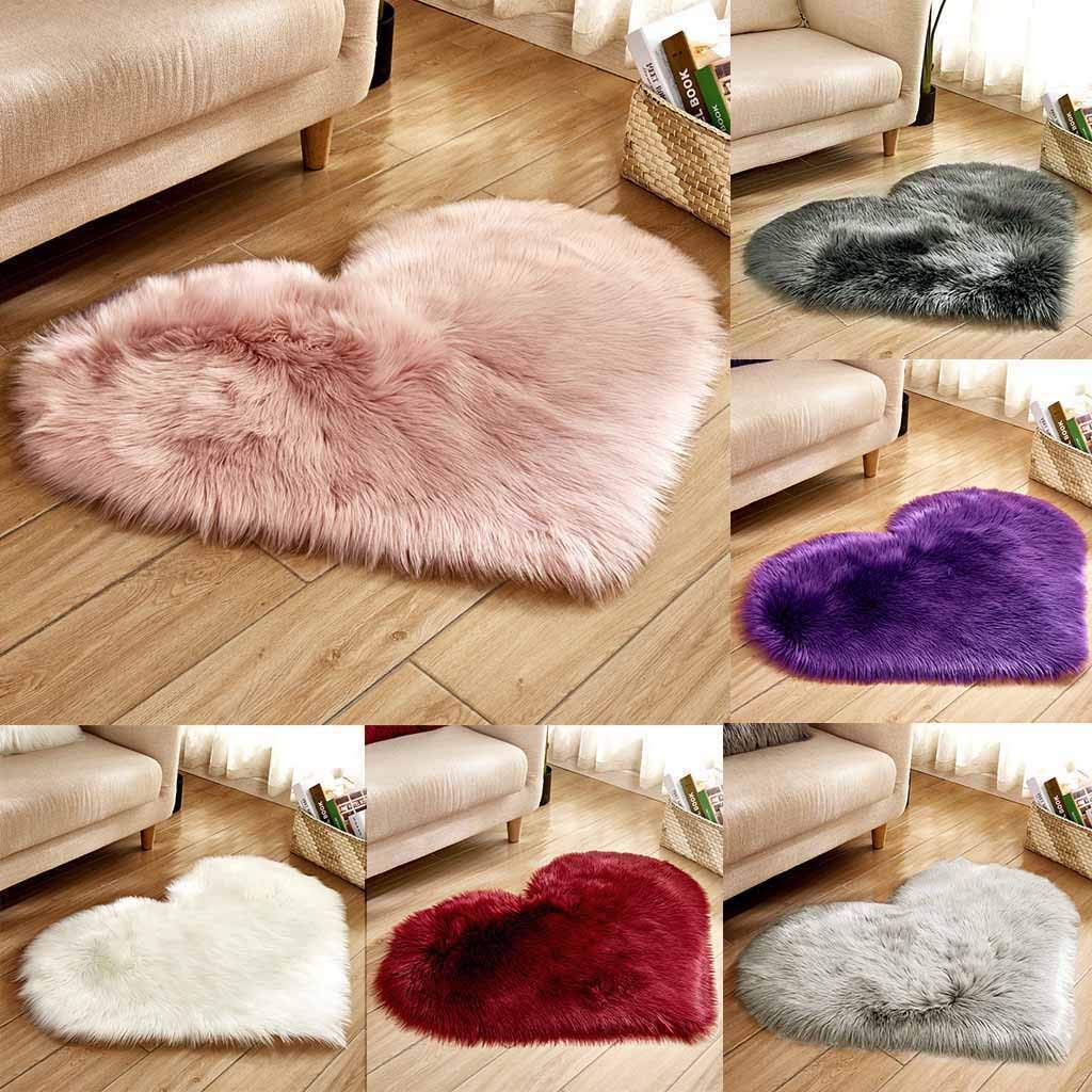 Ultra Soft Heart Shaped Shaggy Rug 12