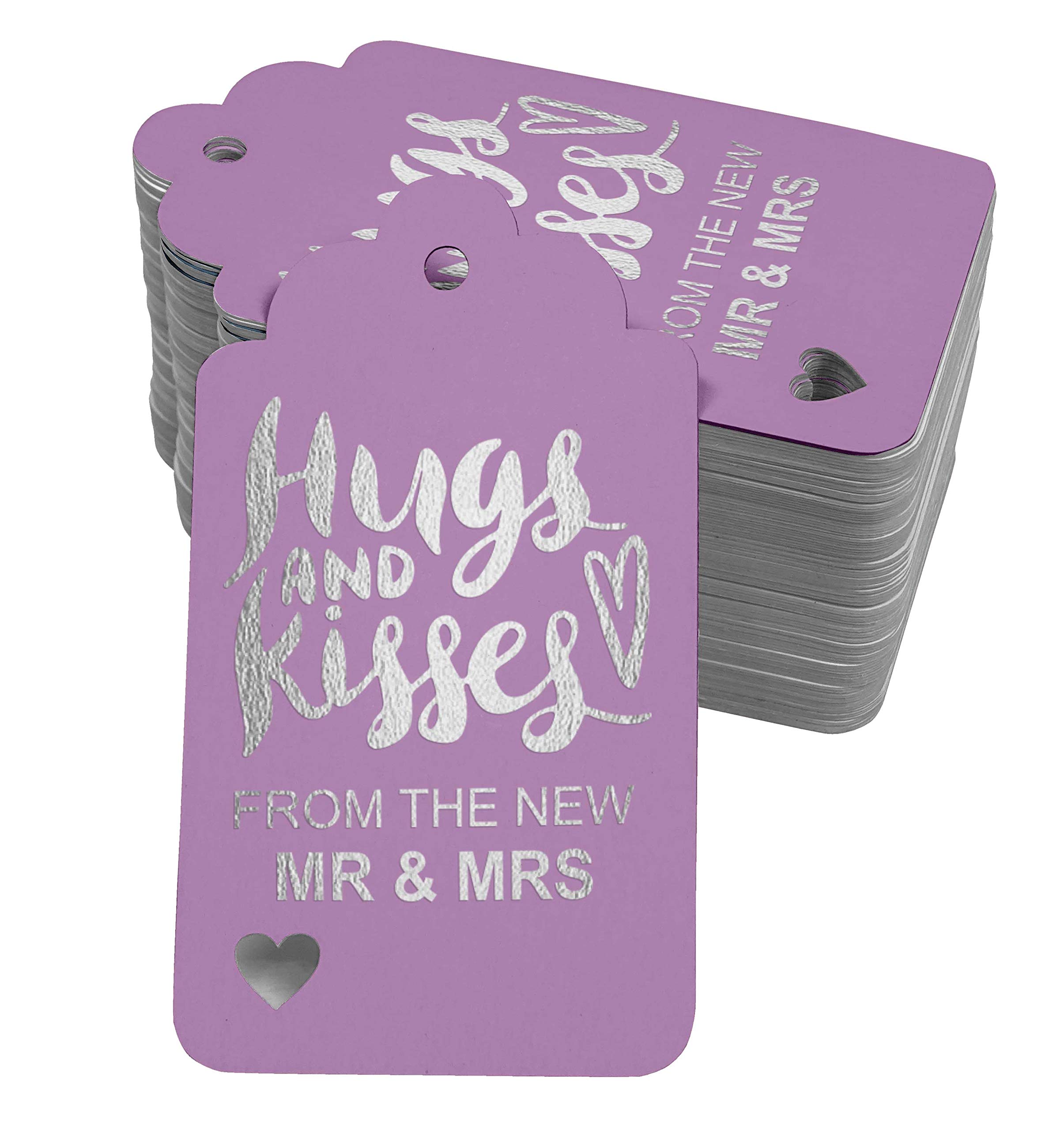 100pcs Real Silver Foil Wedding Favor Tags - Elegant 