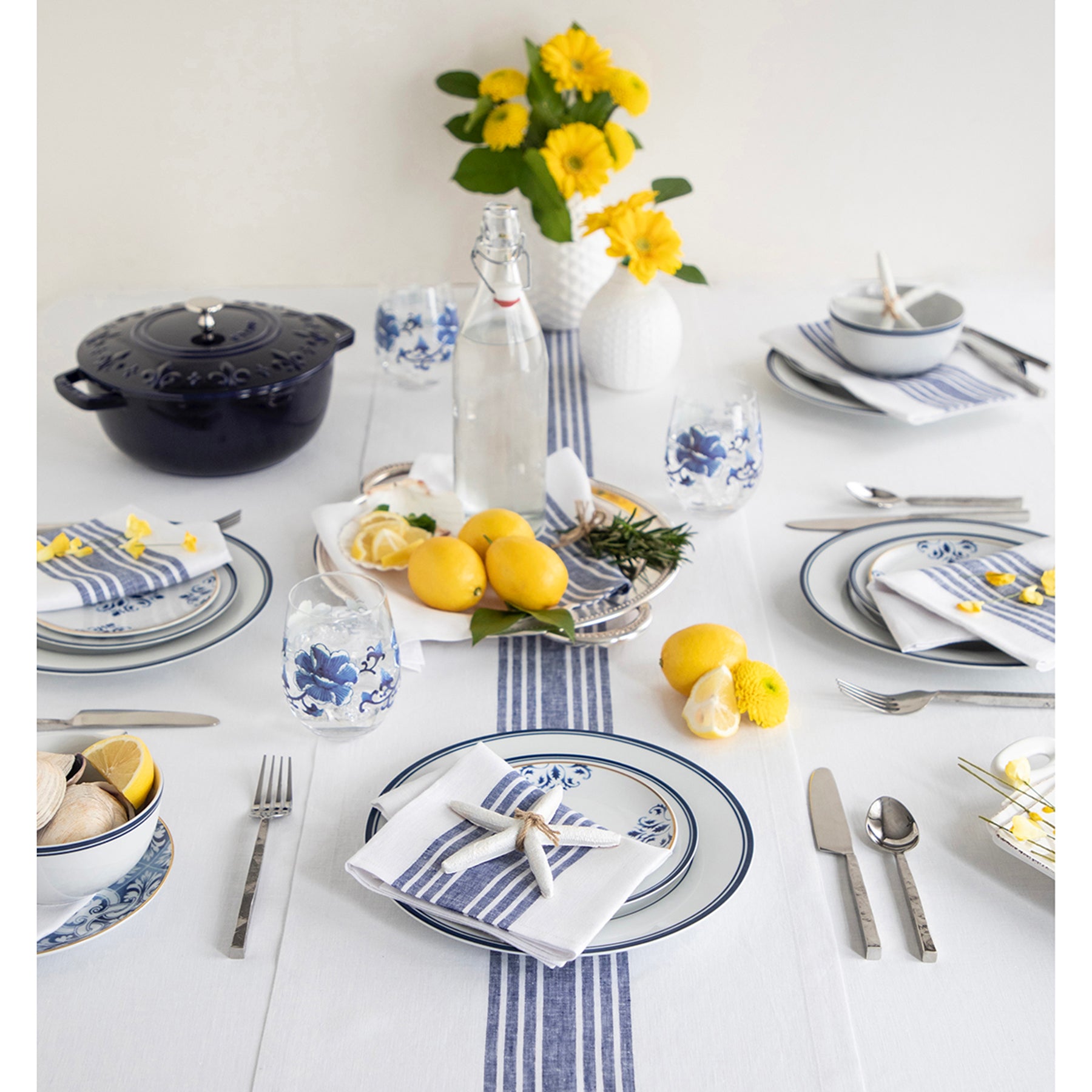 Rustic Farmhouse Table Runner for Dining Room Decor - Cotton Linen Tablecloth for Farmhouse Style, Weddings, and Holiday Decorations