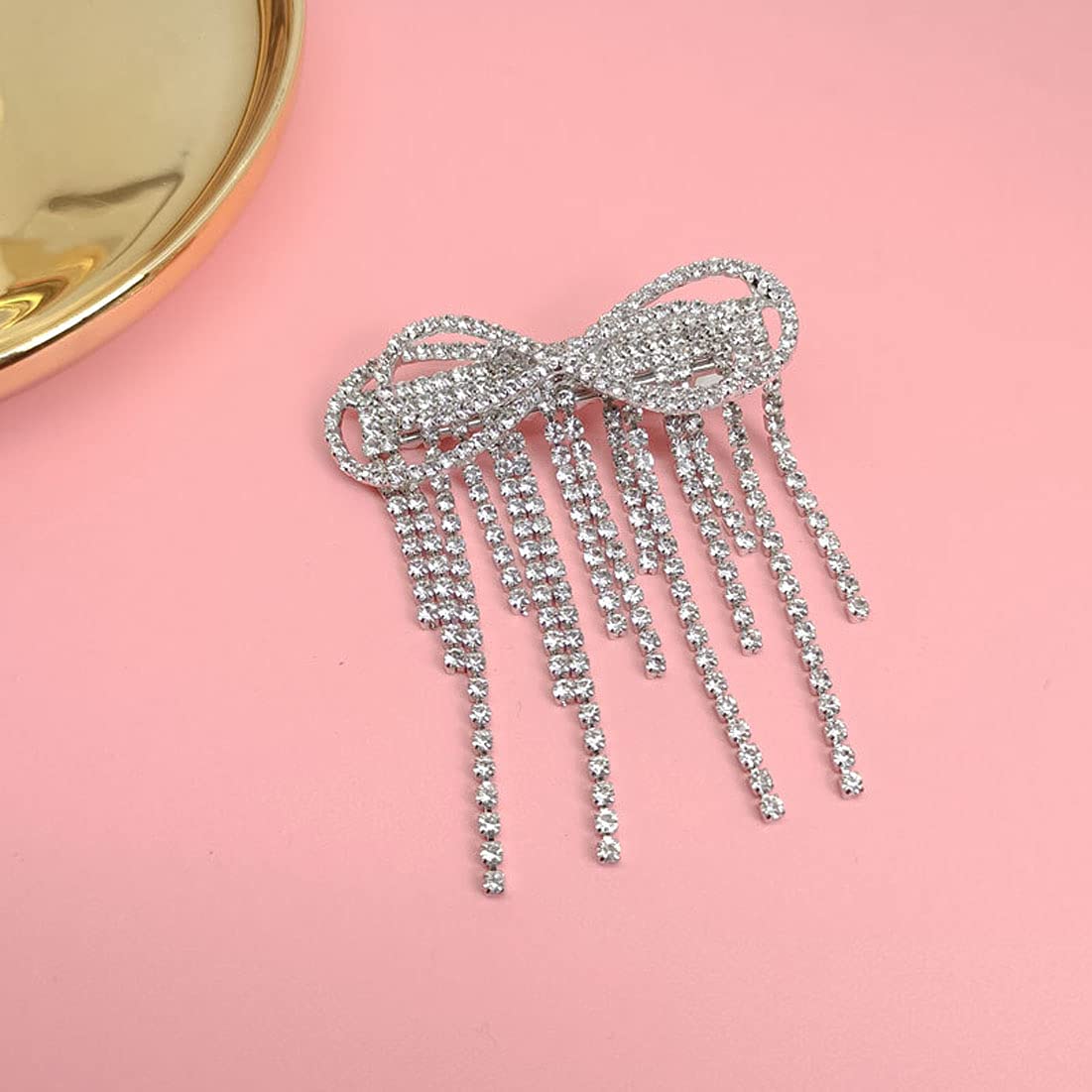 Luxury Crystal Rhinestone Butterfly Hair Clip - Elegant Tassel Barrette Hair Accessories for Women & Girls | Perfect for Weddings, Parties & Everyday Wear