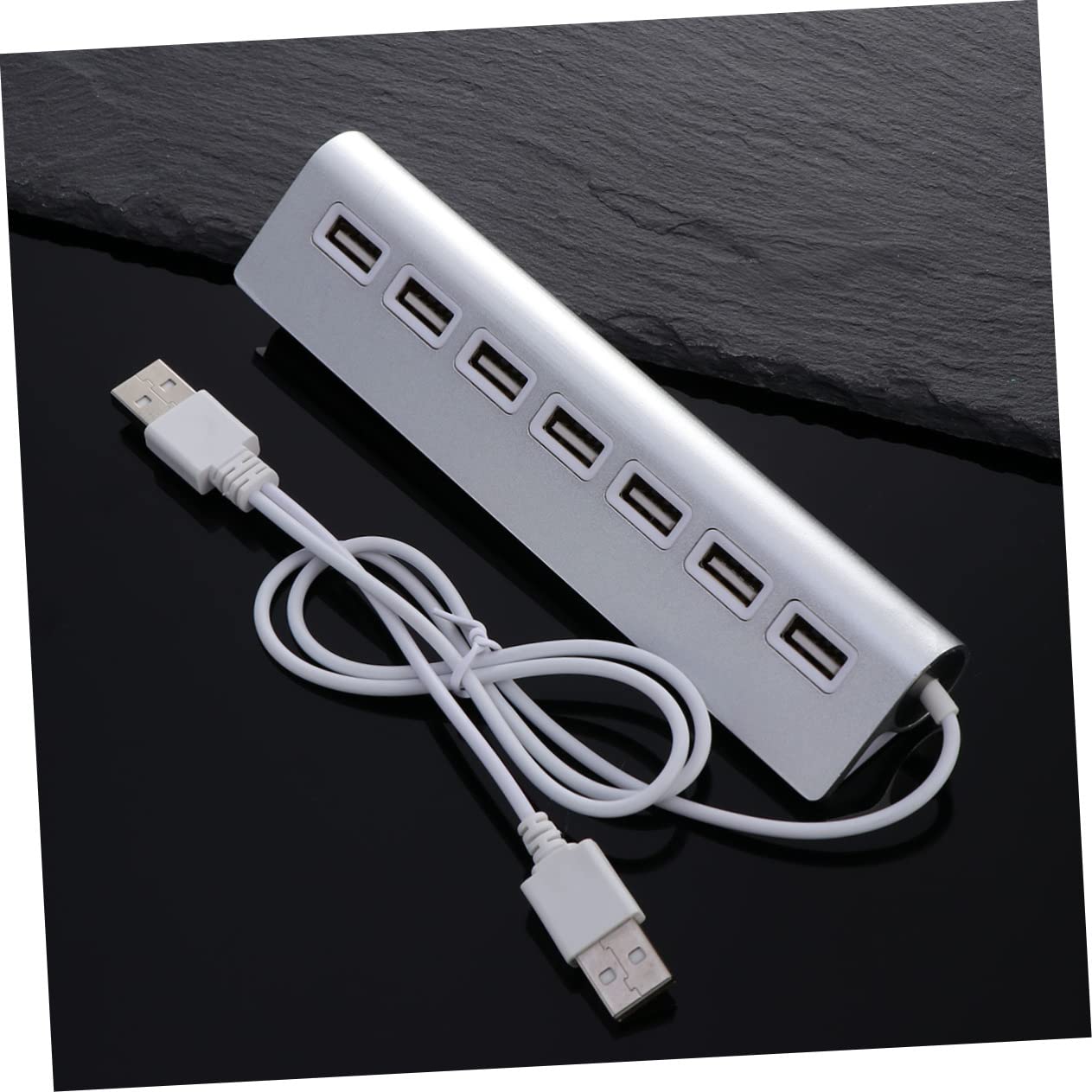 Jojofuny 7-in-1 USB C Hub for Laptop & Computer - USB 3.0 Splitter Adapter with 4 Ports, HDMI, SD/TF Card Reader - Perfect for MacBook, Dell, HP, Office & Travel Use