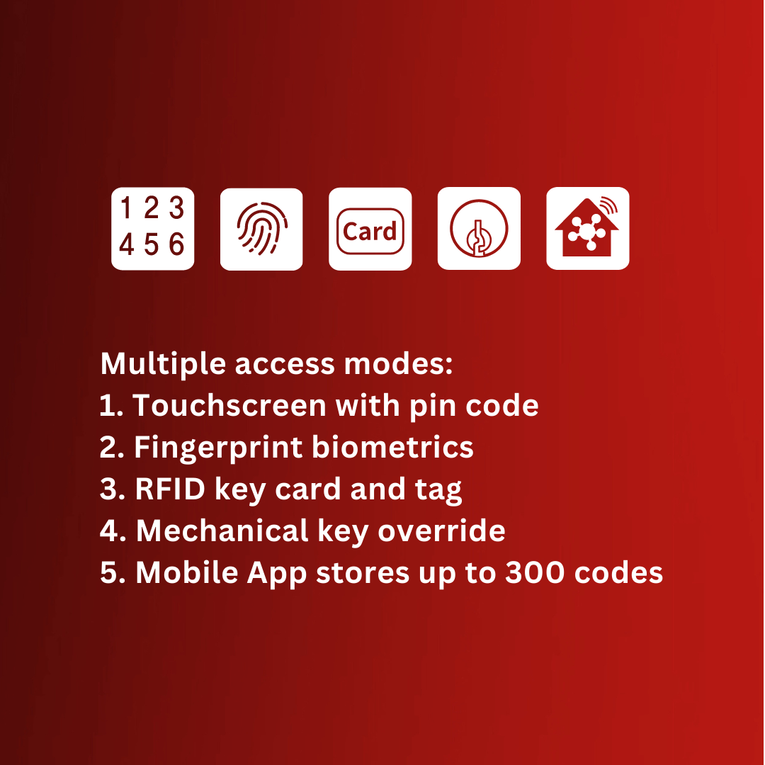 Genesis DL8800 Keyless Digital Smart Door Lock - 5-in-1 Secure Entry with Fingerprint, PIN Code, RFID, Bluetooth & Key Backup - Perfect for Homes, Apartments & Vacation Rentals