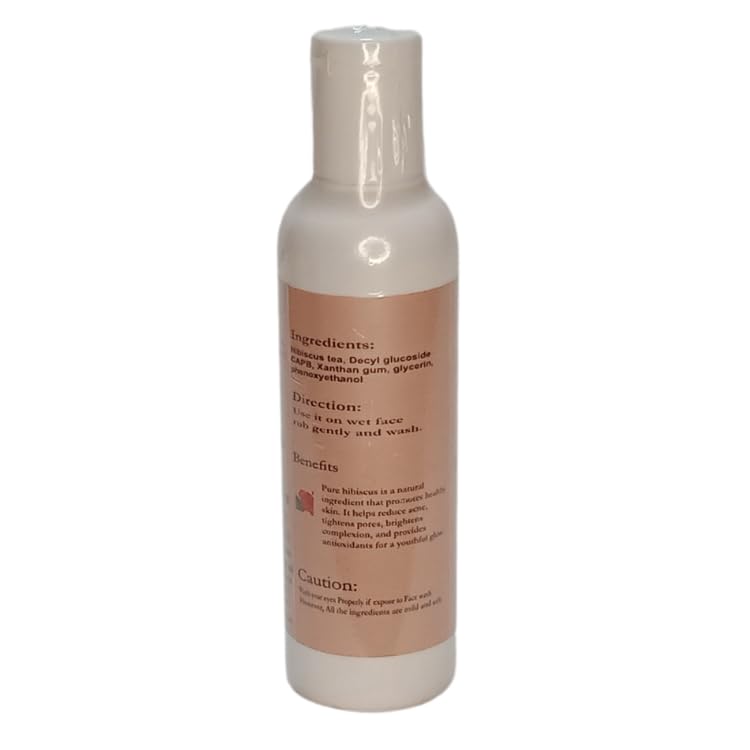 Clary Naturals Hibiscus Anti-Aging Face Wash - Sulfate & Paraben Free Cleanser for Men & Women | Natural Skincare for Youthful Glow | Perfect for Daily Face Cleansing & Anti-Wrinkle Care
