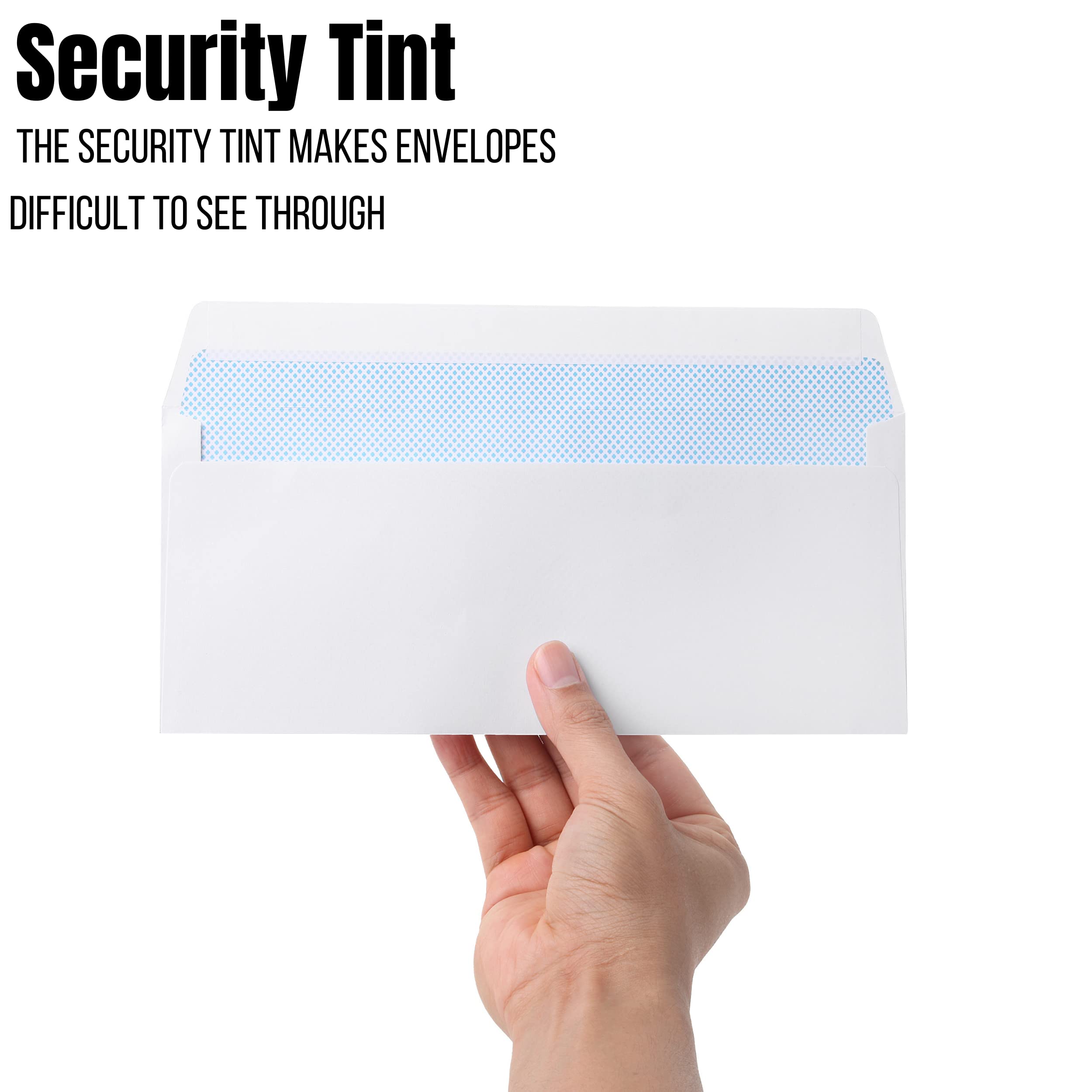 Mr. Pen Security Envelopes #10 - 50 Pack Business Peel & Seal Self-Sealing Envelopes (No 10 Size) for Mailing Checks, Documents & Confidential Letters | Office & Home Use