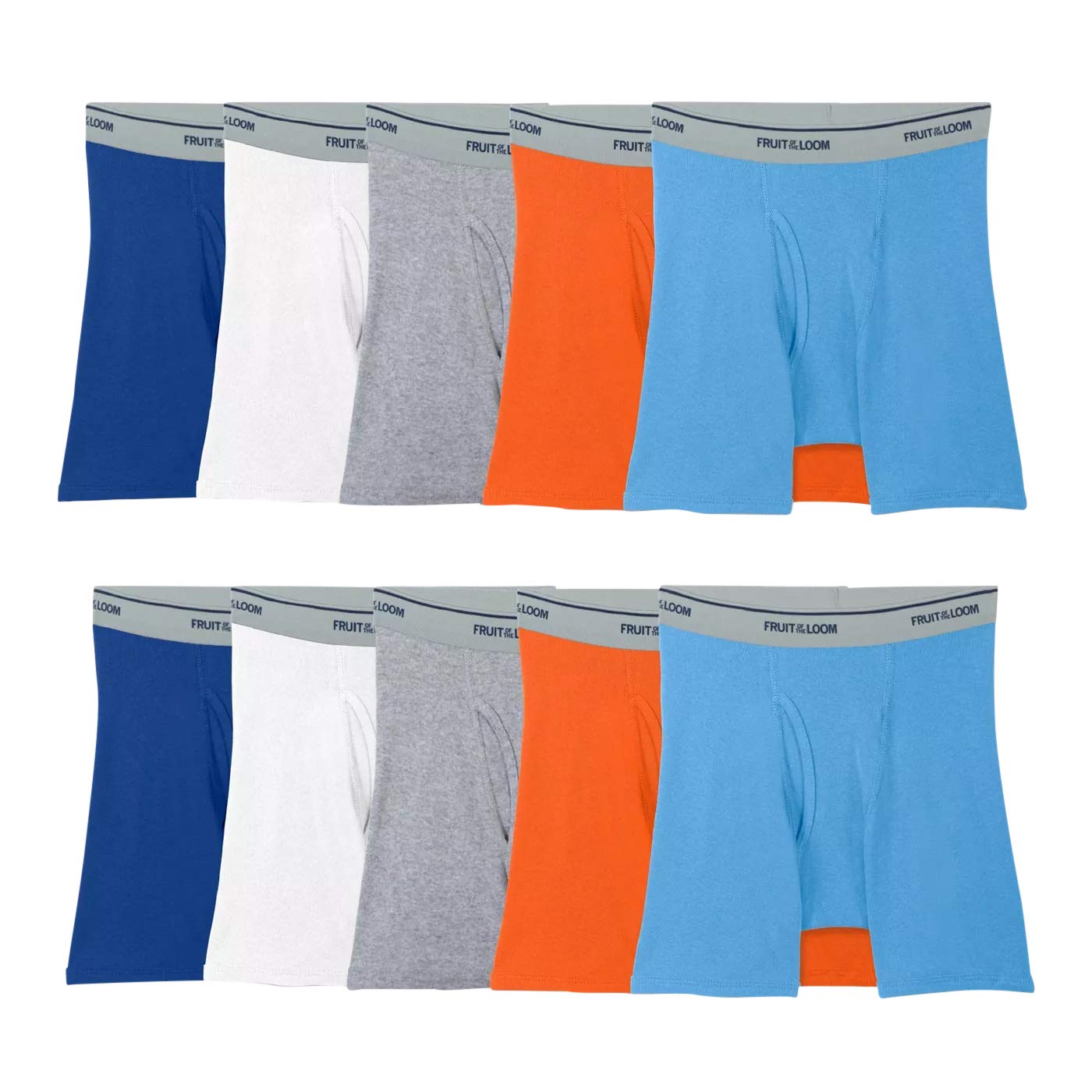 Fruit of the Loom Boys Cotton Boxer Brief Underwear - Soft Breathable Underwear for Kids, Comfortable Everyday Wear for School, Sports & Playtime