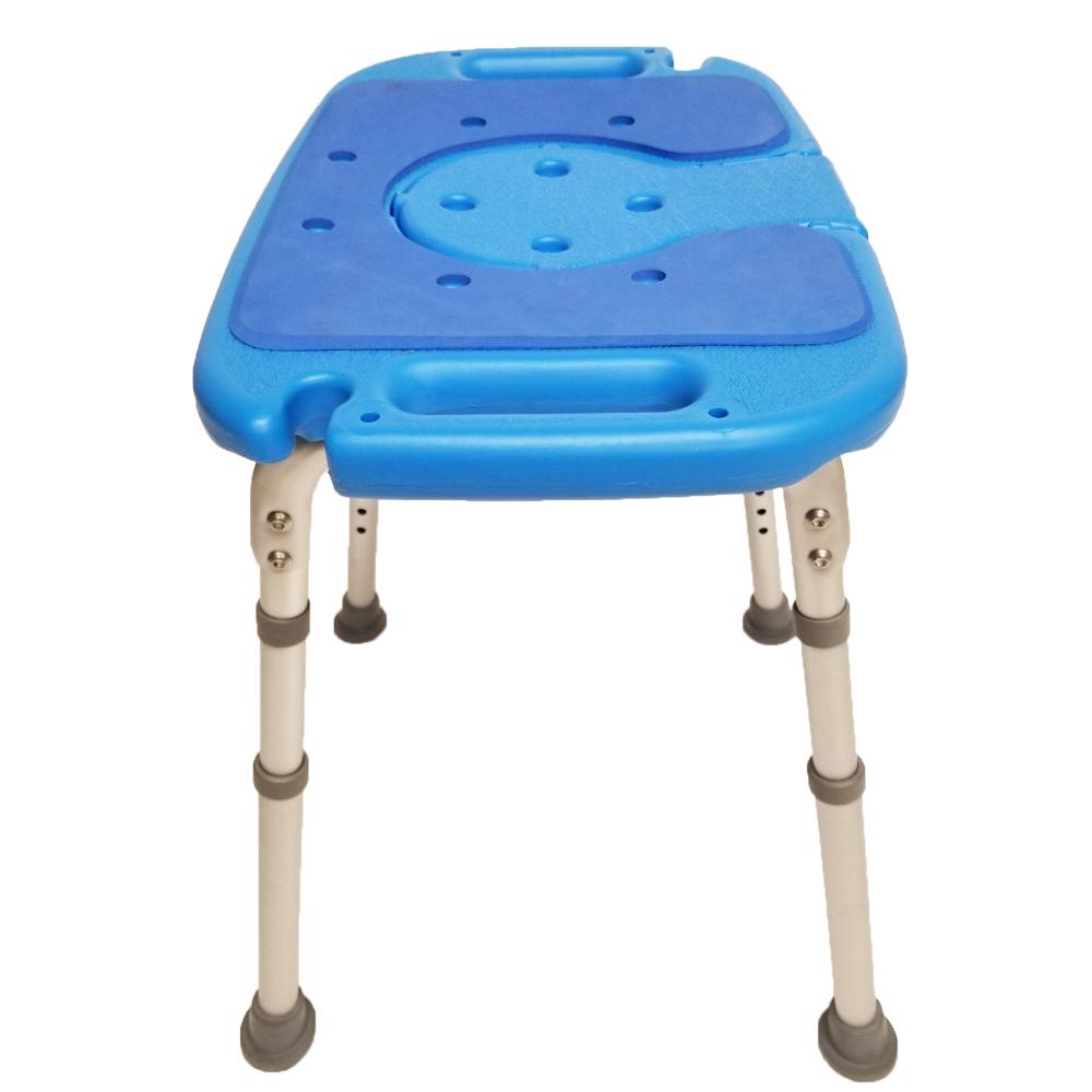 Atlas Deluxe Bariatric Shower Bench - 600lb Weight Capacity, Adjustable Height, Padded Seat with Cutout & Insert - Heavy Duty Bath Stool for Elderly & Disabled - Perfect for Safe Bathing & Showering