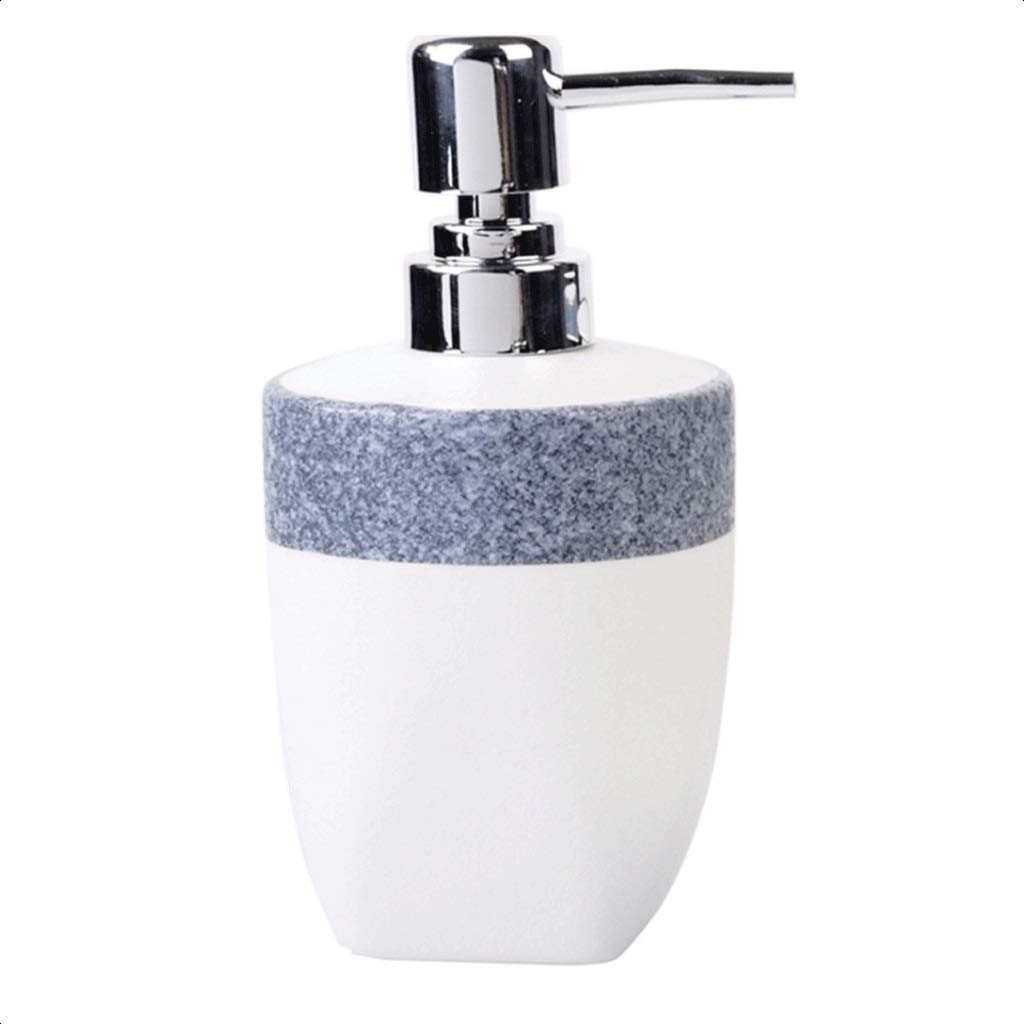 Ceramic Soap Dispenser for Shower Gel, Shampoo & Lotion - Elegant Bathroom & Kitchen Liquid Dispenser with Pump - Perfect for Hotels, Home Use & Hand Sanitizer Storage