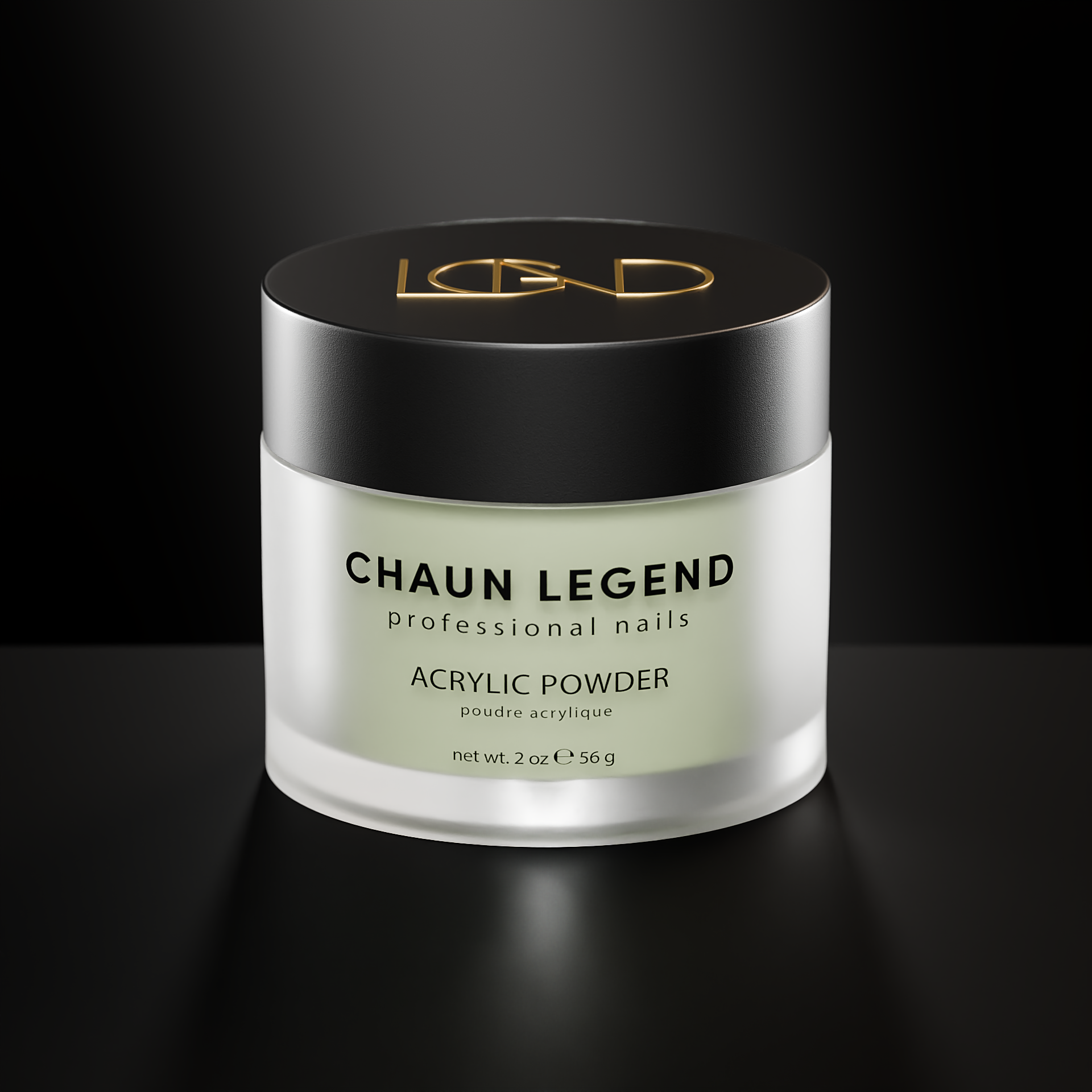 Chaun Legend Acrylic Powder 2oz - 147 Sage Green Professional Nail Art Dip Powder for Salon & DIY Manicure - Perfect for French Tips, Ombre Nails & Acrylic Nail Extensions