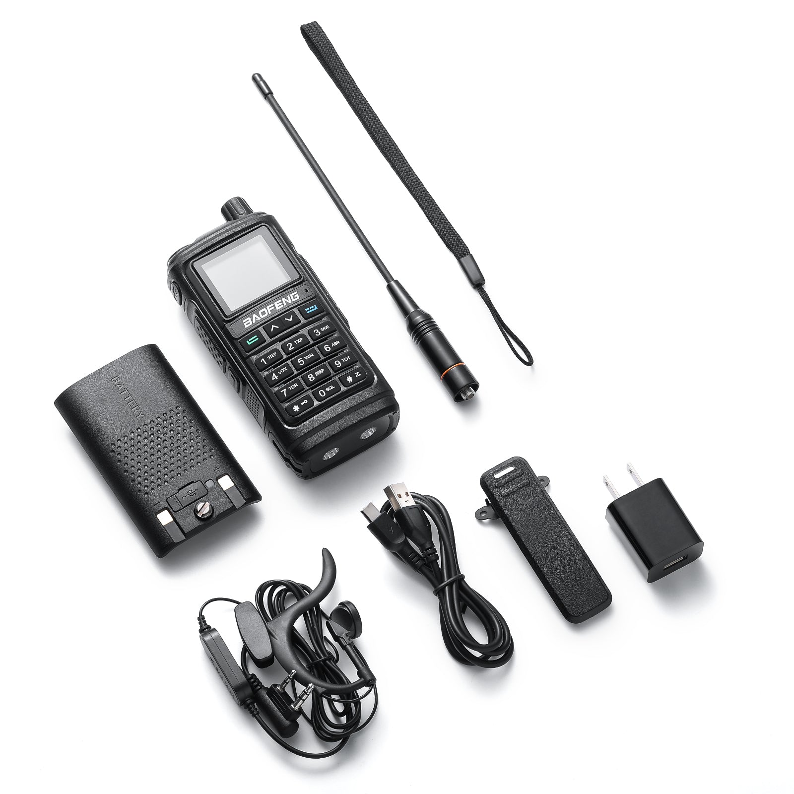 Baofeng UV-17R PLUS 5W Dual Band Two Way Radio with Airband, NOAA Weather Alert, Wireless Frequency Copy & 2500mAh USB-C Battery - Ideal for Outdoor Adventures, Emergency Communication, and Ham Radio Enthusiasts