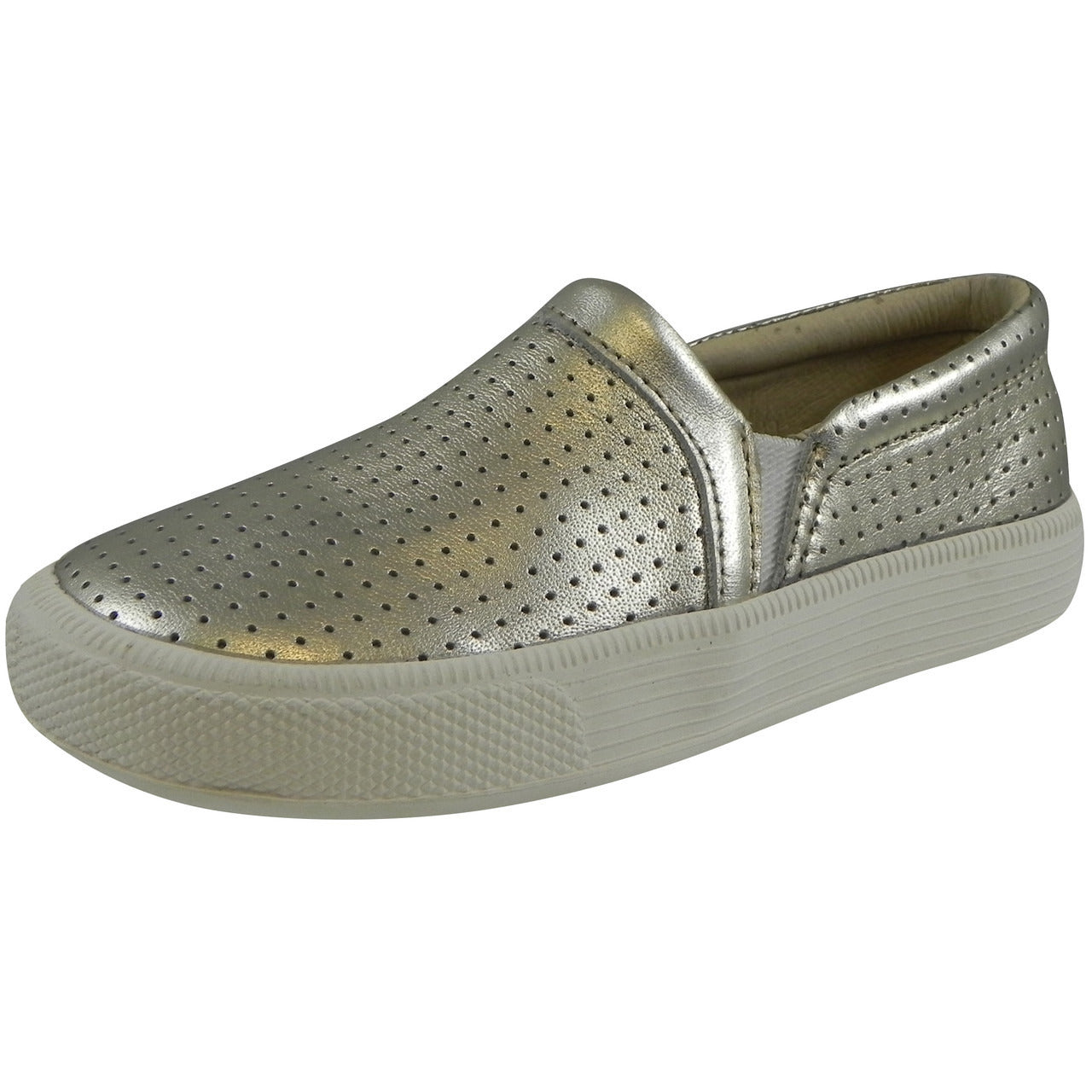 Old Soles 1030 Kids' Gold Leather Loafers - Breathable Sporty Sneakers for Boys & Girls - Perfect for School, Play & Casual Outings