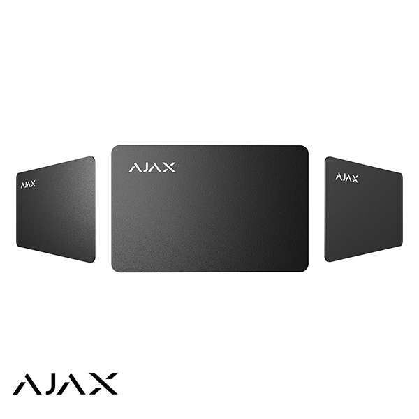 Ajax Access Pass Black - Secure Keycard for Home & Office Security Systems | Ideal for Gated Communities, Hotels, and Business Buildings