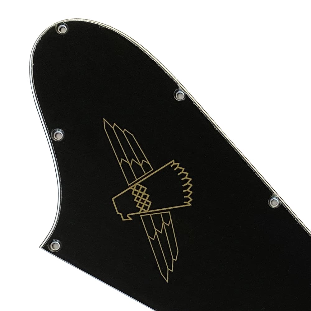 Gibson Thunderbird & Firebird Guitar Pickguard - 3 Ply Black Replacement Part for DIY Guitar Repair & Customization | Perfect for Electric Guitar Upgrades & Maintenance