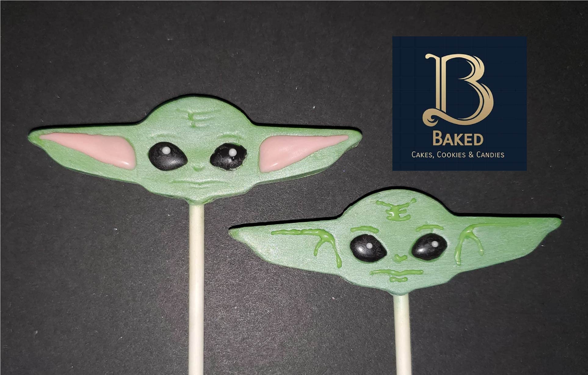 Star Wars Baby Yoda Chocolate Lollipop Mold - Clear Silicone Candy Making Mold for DIY Treats, Birthday Parties & Halloween Decorations