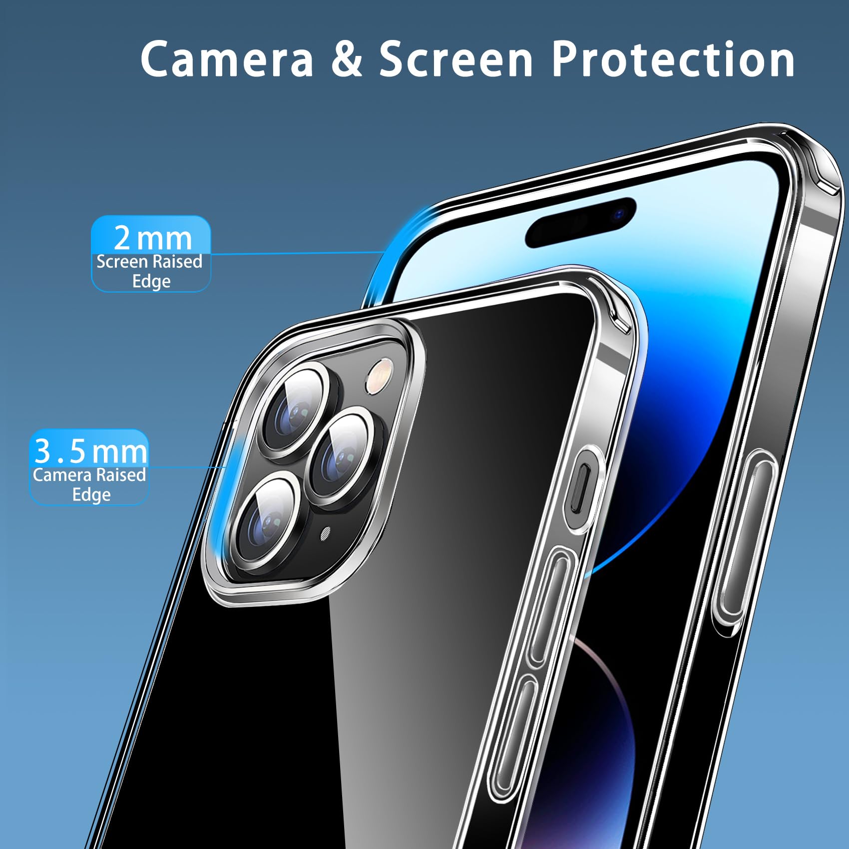 Magnetic iPhone 14 Pro Max Case - Slim Clear Shockproof Protective Cover with MagSafe Wireless Charging | Anti-Scratch Transparent Back | Perfect for Daily Use, Travel & Outdoor Activities