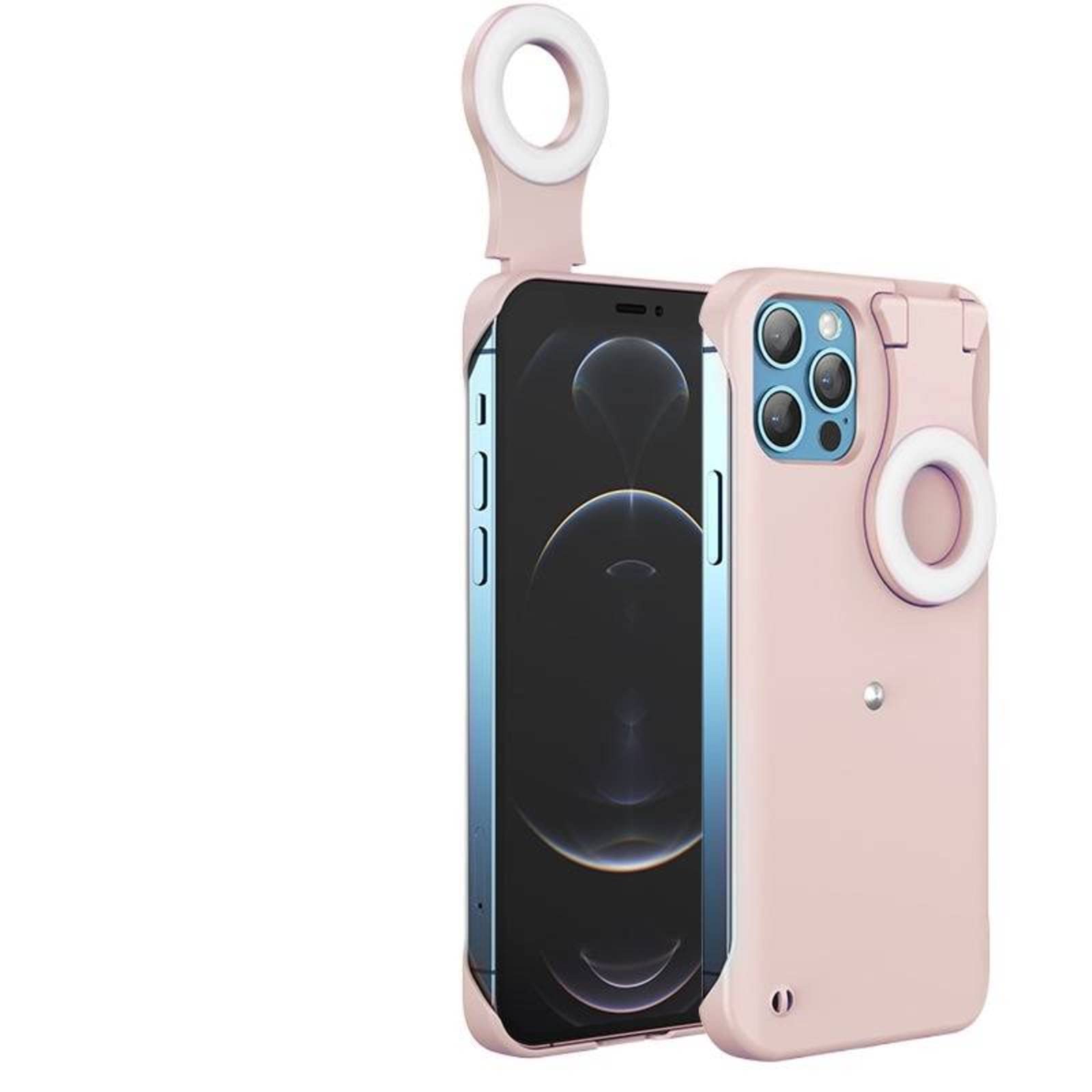 SAXTZDS iPhone 13 Pro Case with Ring Light - LED Selfie Flash Protective Cover for Apple iPhone 13 Pro - Perfect for Vlogging, Live Streaming & Night Photography