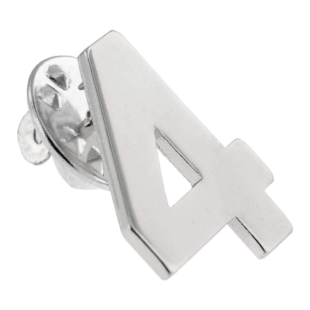 PinMart Number 4 Lapel Pin - Elegant Anniversary & Birthday Jewelry Gift for Men & Women - Perfect for Celebrations, Parties & Special Occasions
