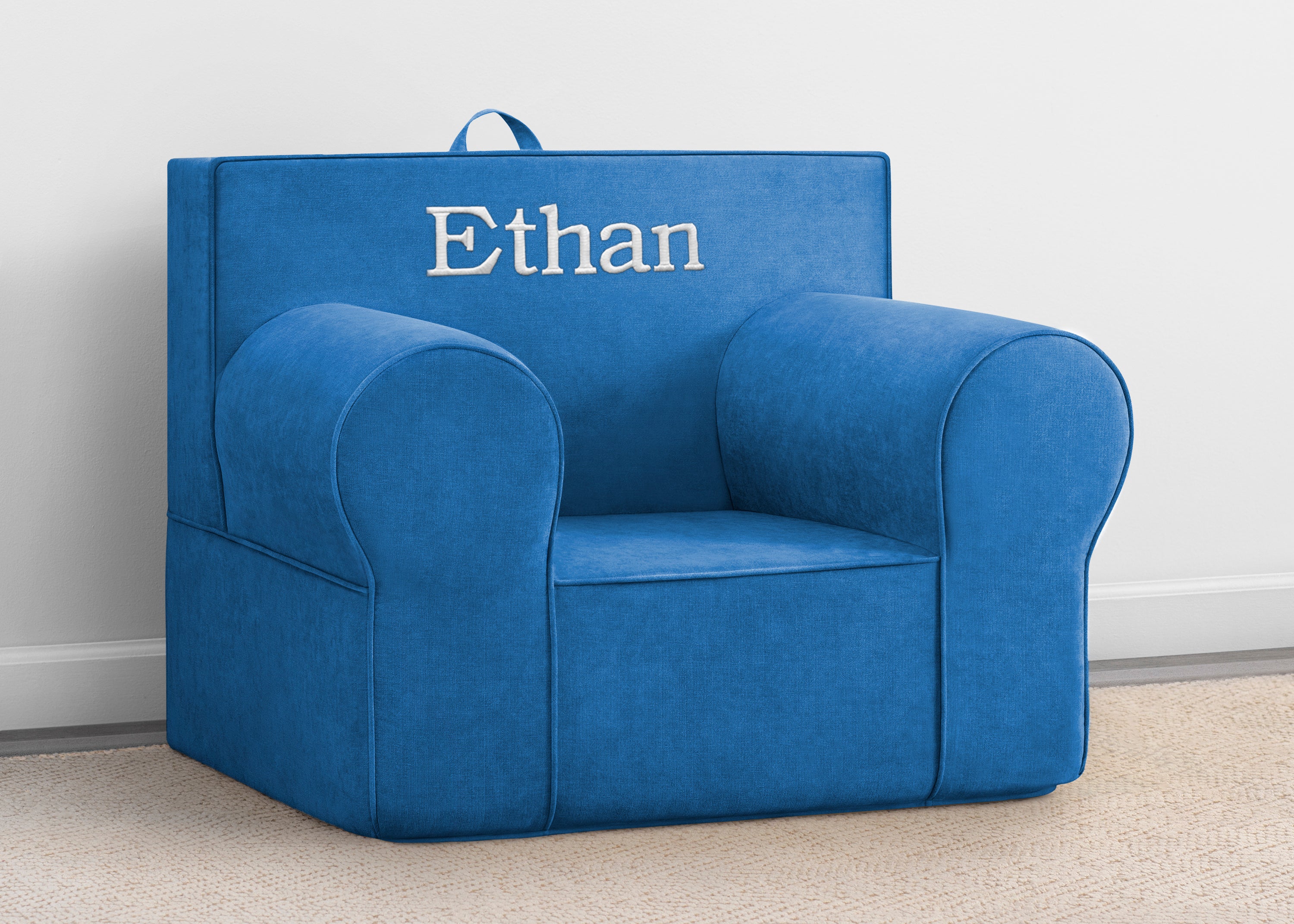 Personalized XL Cozee Foam Chair for Kids - Extra Large Comfortable Floor Seating for Playroom, Bedroom & Reading Nook