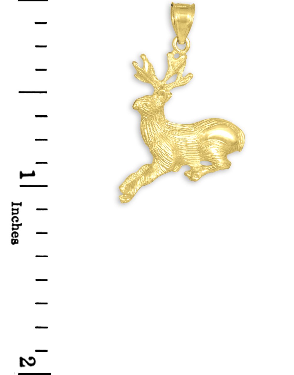 10k Yellow Gold Deer Charm Pendant Necklace - Animal Kingdom Jewelry for Women, Elegant Nature-Inspired Gift for Her | Perfect for Birthdays, Anniversaries & Everyday Wear