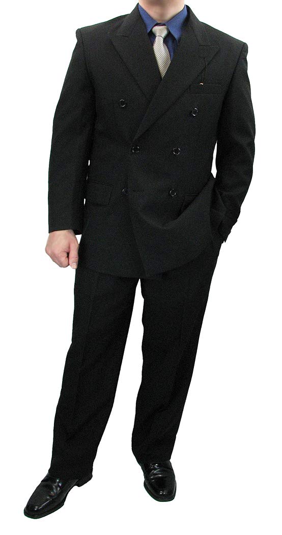 Premium Hand-Tailored 2-Piece Men's Double Breasted Suit Set with Free Socks | Formal Business Attire for Weddings, Interviews & Special Occasions