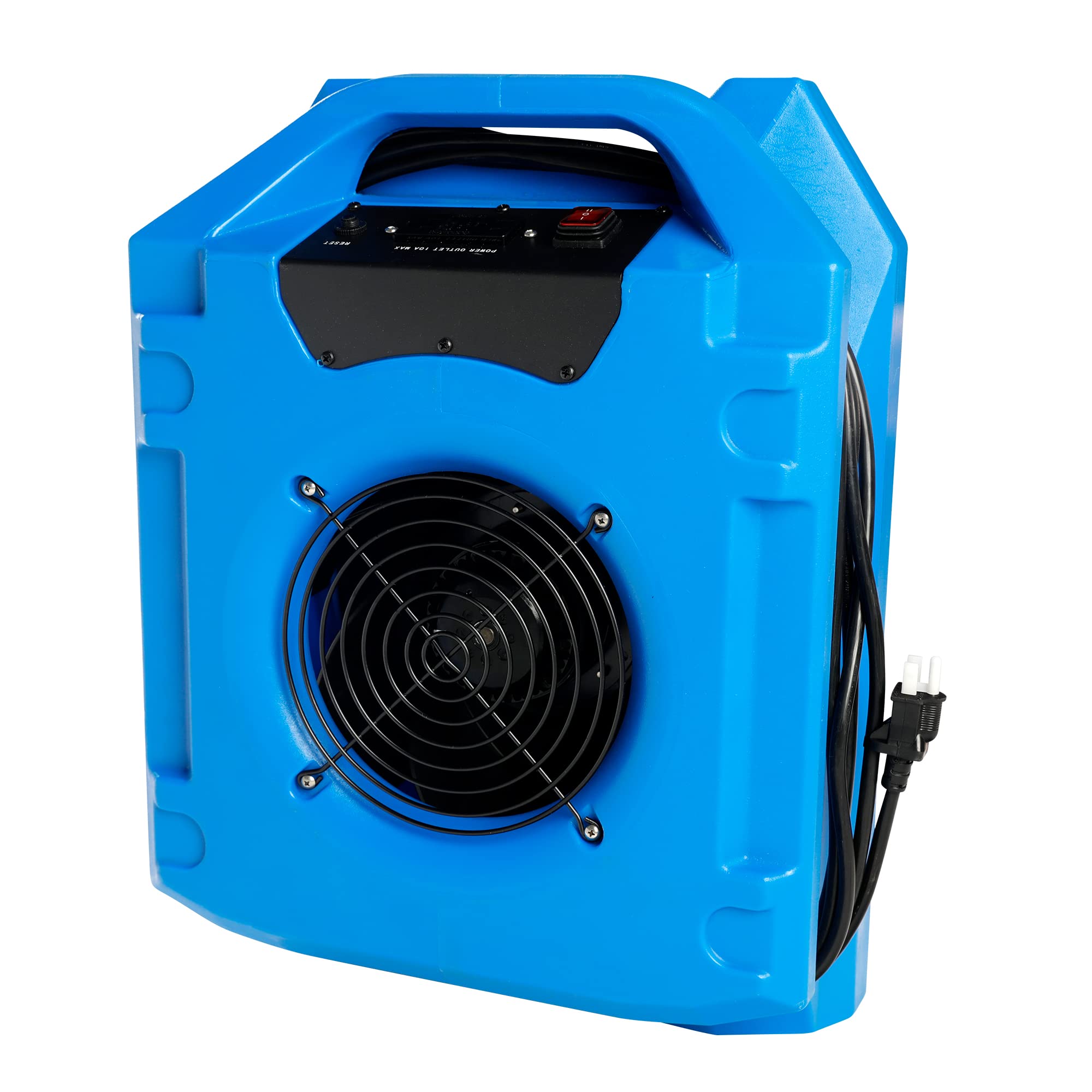 MOUNTO 1/4HP 1200CFM Low Profile Air Mover Carpet Dryer - 2 Speed Floor Fan with Dual GFCI Outlet, Stackable & Lightweight Air Blower - Perfect for Water Damage Restoration, Construction, Cleaning, Home Flooding & Basement Drying
