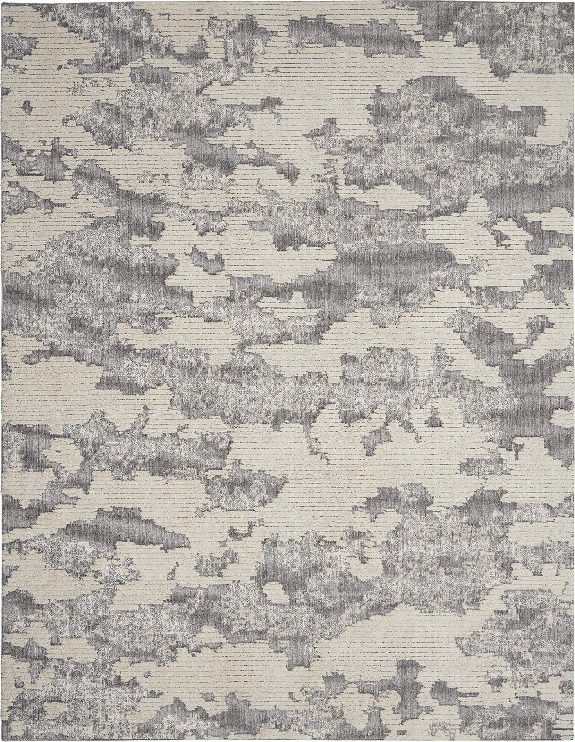 Nourison Textured Contemporary Abstract Ivory/Grey 7'10