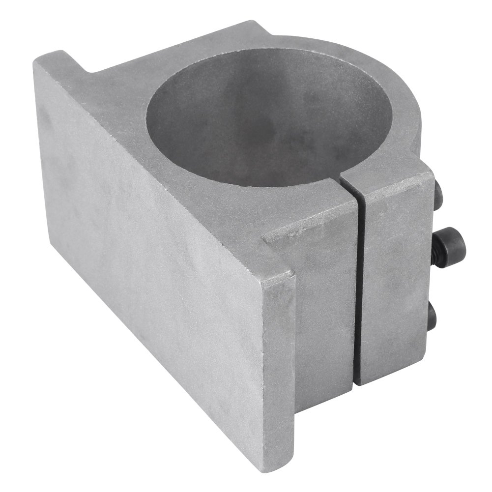 High-Quality 80mm Spindle Motor Clamp - Cast Aluminum Motor Mount Clamp with Sandblasting & Anti-Skid Design for CNC Machines, Woodworking, and Metalworking Tools