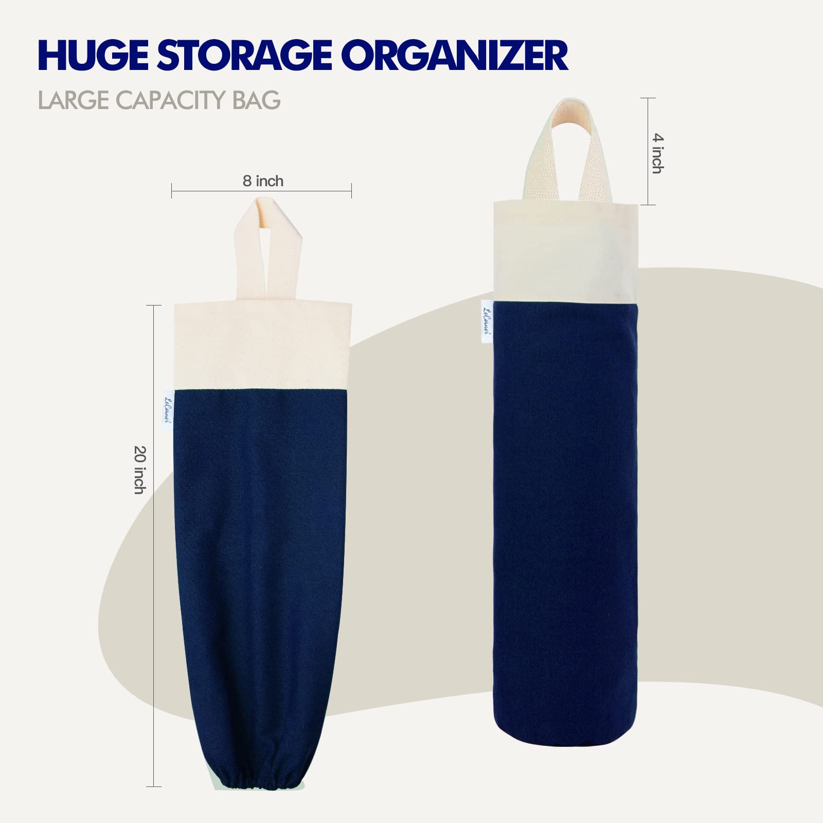 Wall Mount Plastic Bag Holder - Kitchen Storage & Organizer for Grocery Bags