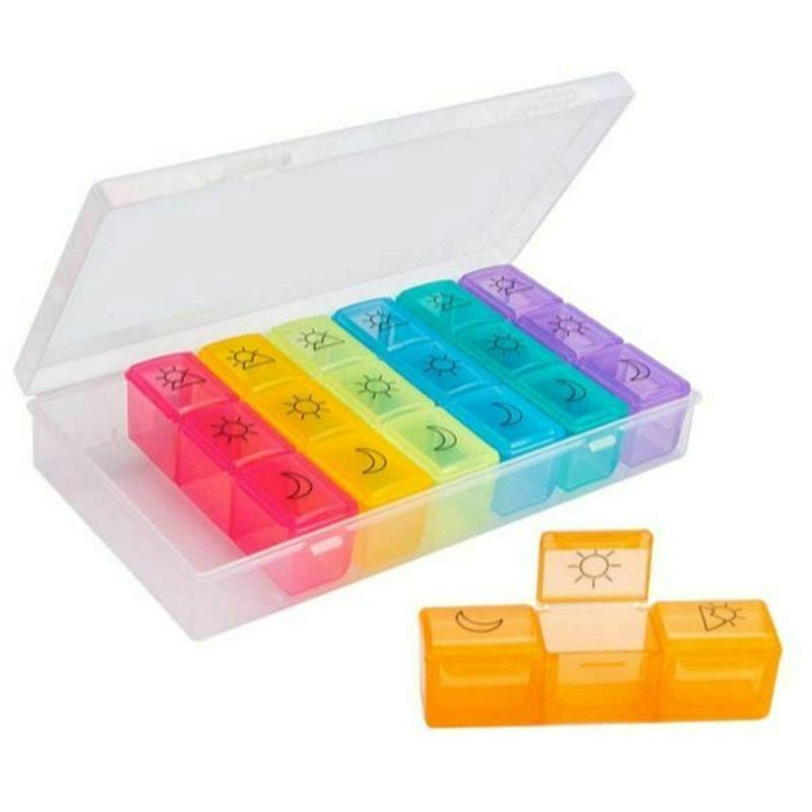 7-Day Detachable Pill Organizer Box - Morning, Noon & Night Medicine Storage Case | Portable Medication Box for Travel, Home & Daily Use