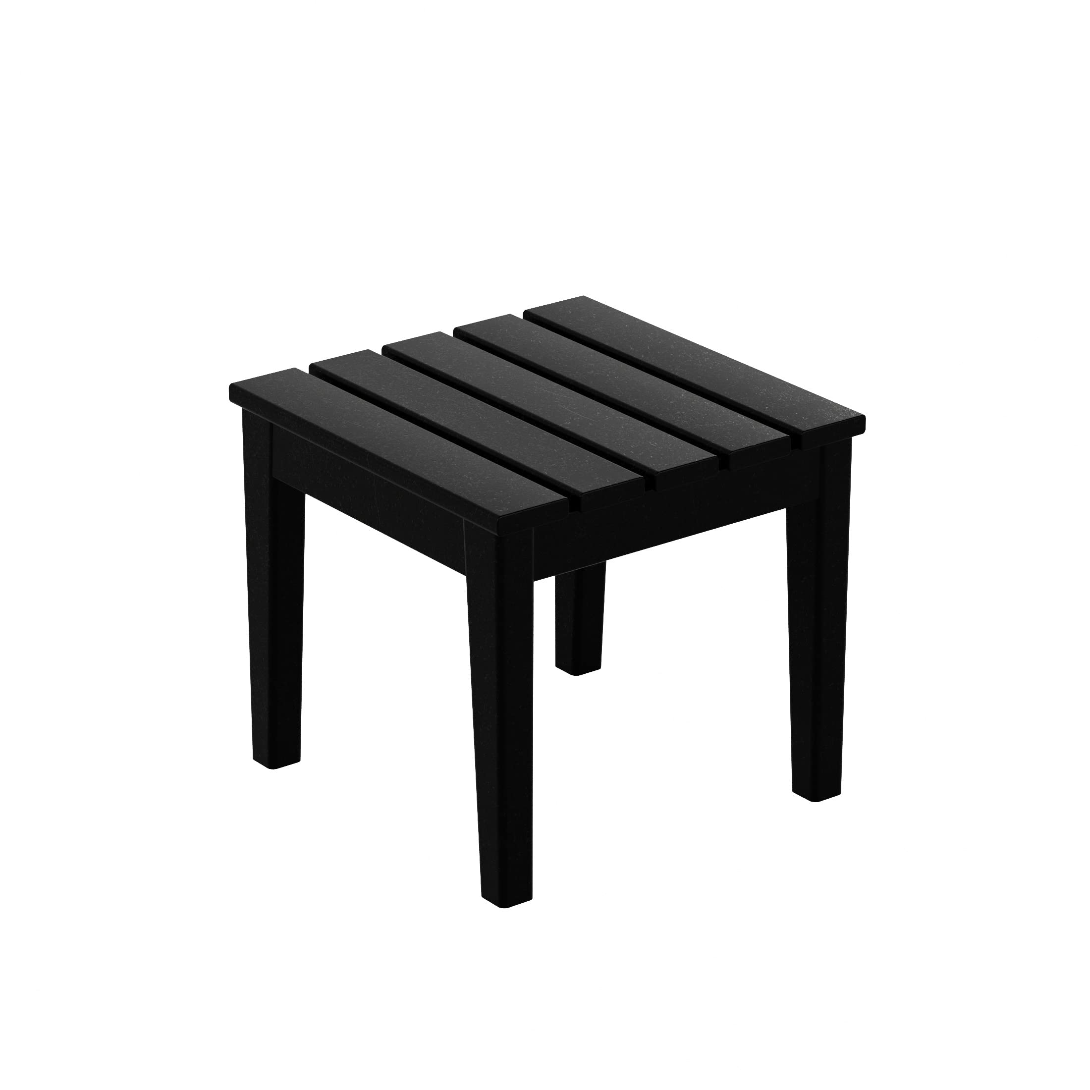 Weather-Resistant Small Outdoor Side Table - Square Patio End Table & Coffee Table for Indoor, Porch, Balcony, Garden, Poolside, Deck - Perfect for Outdoor Conversations & Relaxation - Black