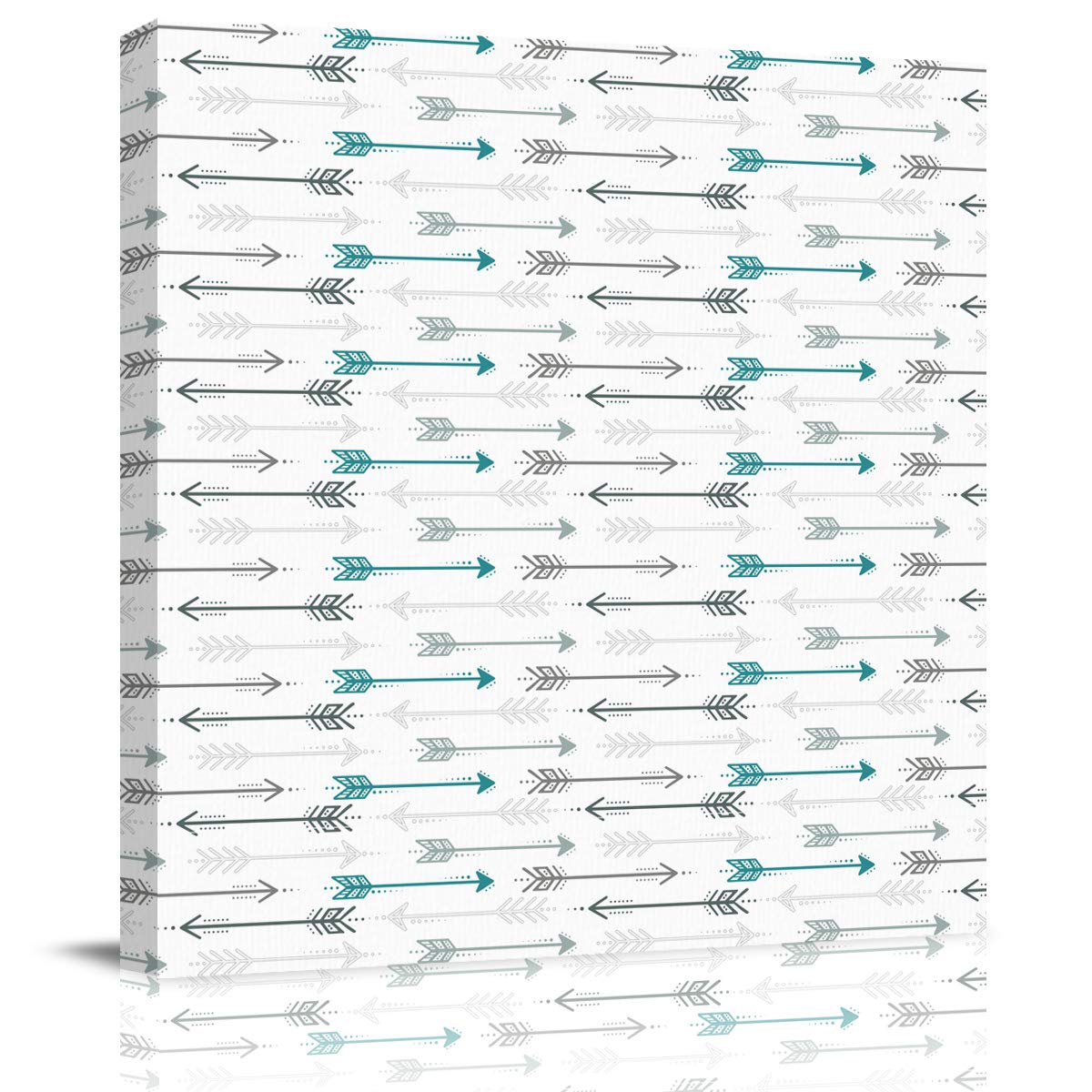 Framed Canvas Prints Wall Art - Cool Color Arrow Collection, 28x28 Inch Ready to Hang Paintings for Bathroom, Living Room, Bedroom & Kitchen Decor | Modern Home & Office Wall Decorations