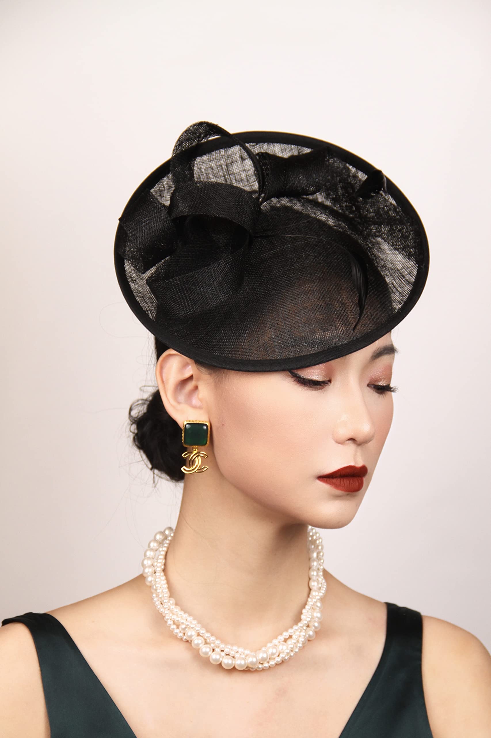 Elegant Sinamay Fascinators & Tea Hats for Women | Kentucky Derby, Wedding, Tea Party & Church Events | Stylish 2023 Headwear for Special Occasions