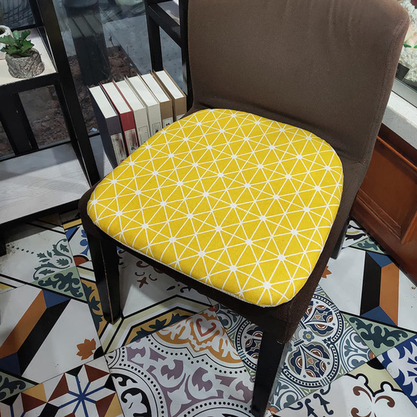 Thick Non-Slip Kitchen Chair Cushion with Ties - Comfortable Office & Patio Seat Pad for Dining, Working & Outdoor Relaxation