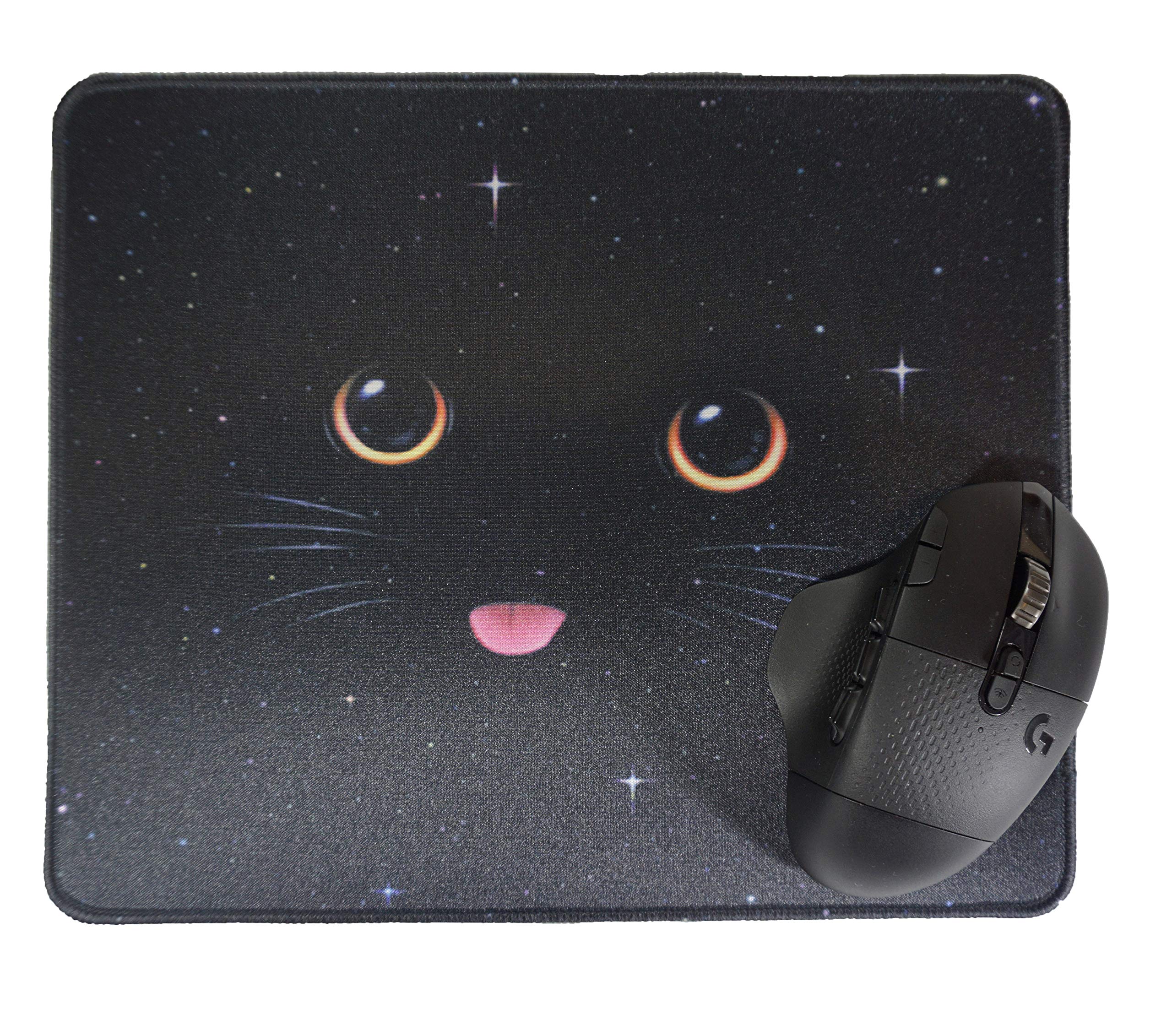 Space Cat Gaming Mouse Pad - Cute Kitten Design Non-Slip Desk Mat (12x10 Inches) for Office, PC, Laptop & Computer Work | Perfect Gift for Cat Lovers & Pet Enthusiasts | Ideal for Gaming, Work & Home Office Setup