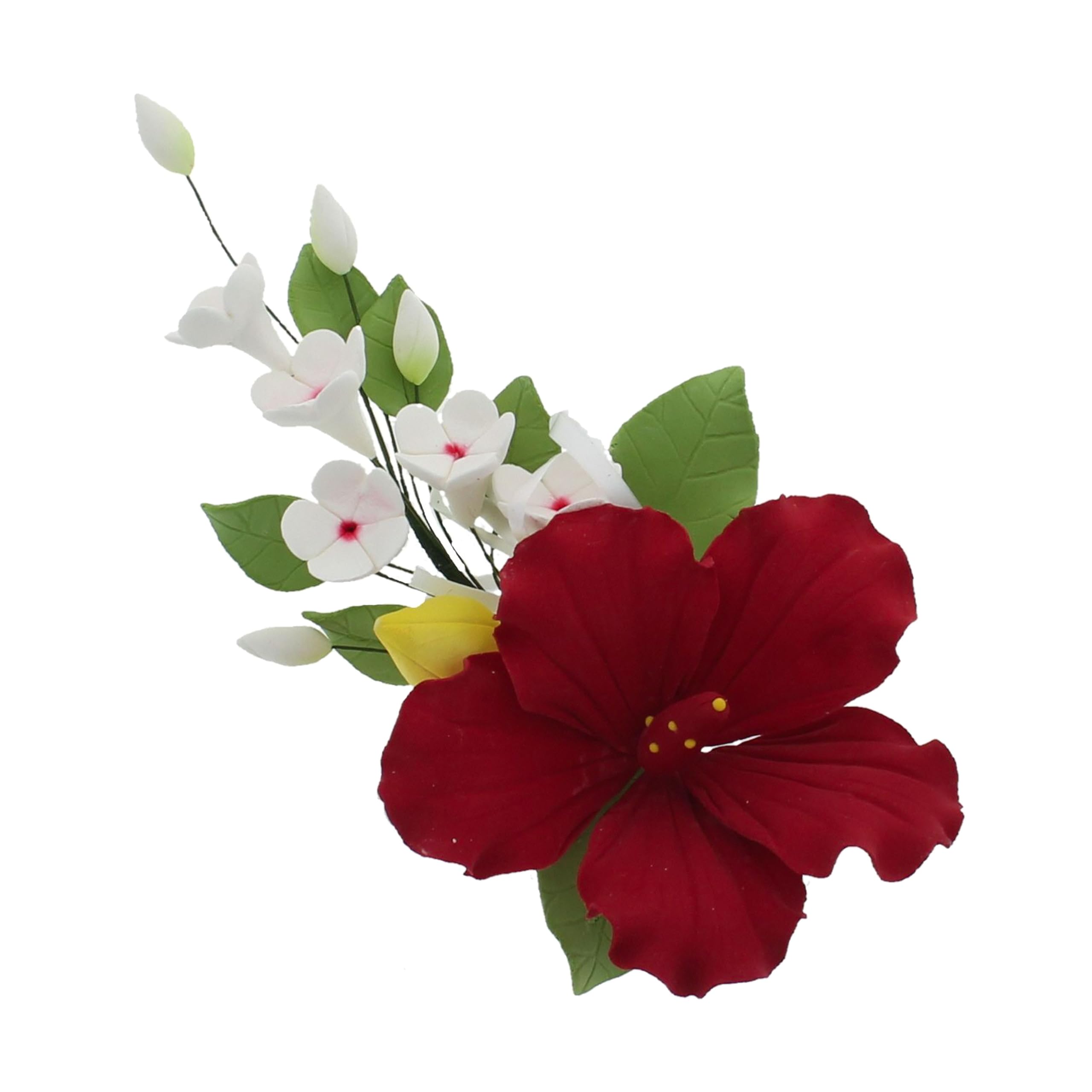 Chef Alan Tetreault Red Hibiscus Sugar Cake Flowers - Edible Cake Topper for Hawaiian Themed Cakes, Cupcakes & Desserts - 1 Count - Perfect for Tropical Parties, Weddings & Birthday Celebrations
