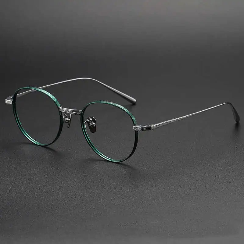 Stylish Black Titanium Oval Round Eyeglasses for Women - Lightweight Full Rim Frame 94202 | Perfect for Work, Reading & Everyday Fashion