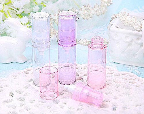 5ml Refillable Airless Vacuum Pump Bottle - Purple Plastic Cosmetic Container for Cream, Lotion & Makeup | Travel-Friendly Toiletries Solution for Skincare, Haircare & Beauty Products | Perfect for Home, Gym & Travel Use
