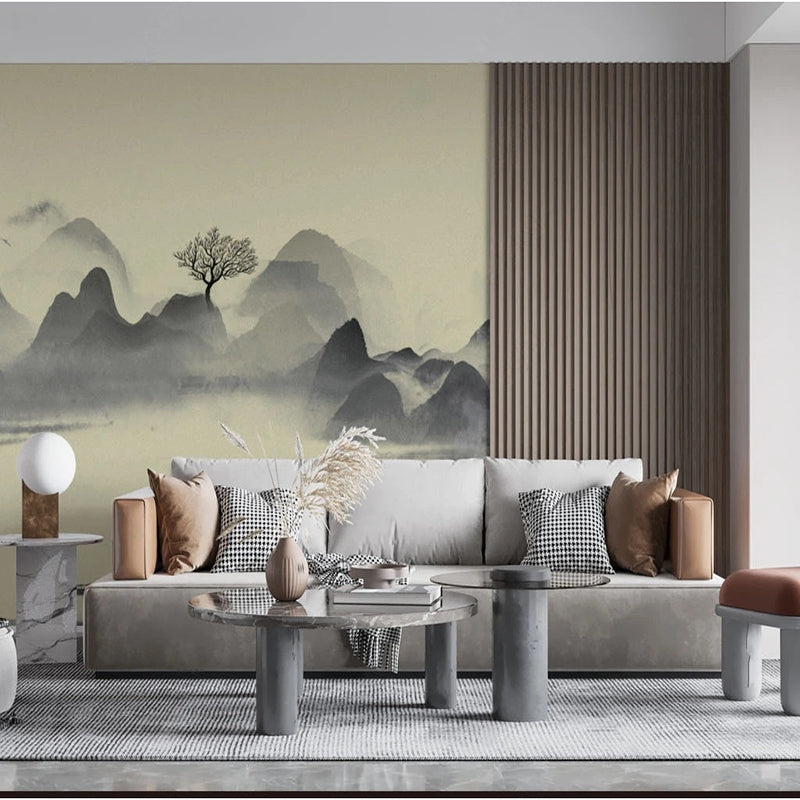Cloudy Morning Lake Wallpaper - Stunning Nature Scenes for Home & Office Decor | HD Landscape Wall Murals for Living Room, Bedroom