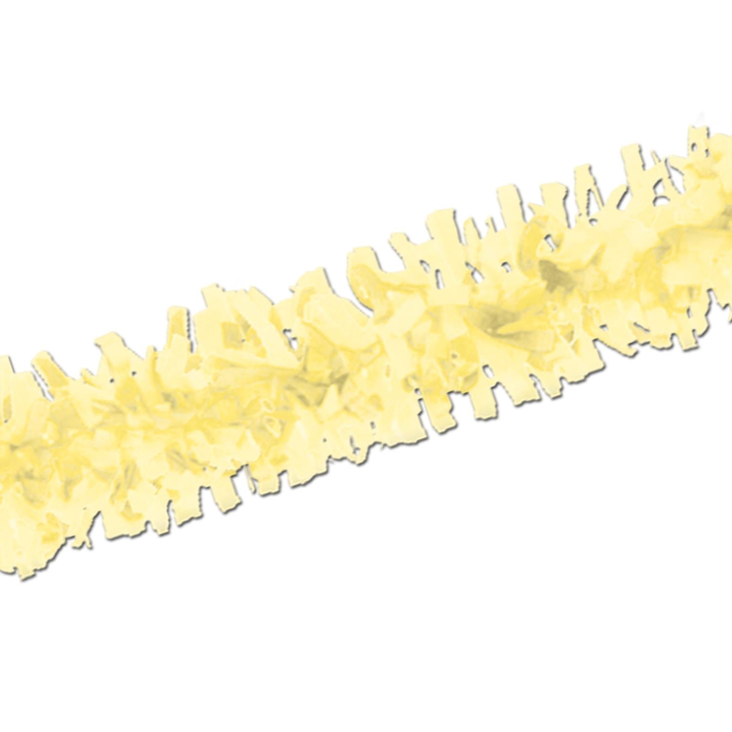 12-Piece Beistle Party Tissue Festooning Decorations - Yellow - Perfect for Birthday Parties, Baby Showers & Holiday Celebrations