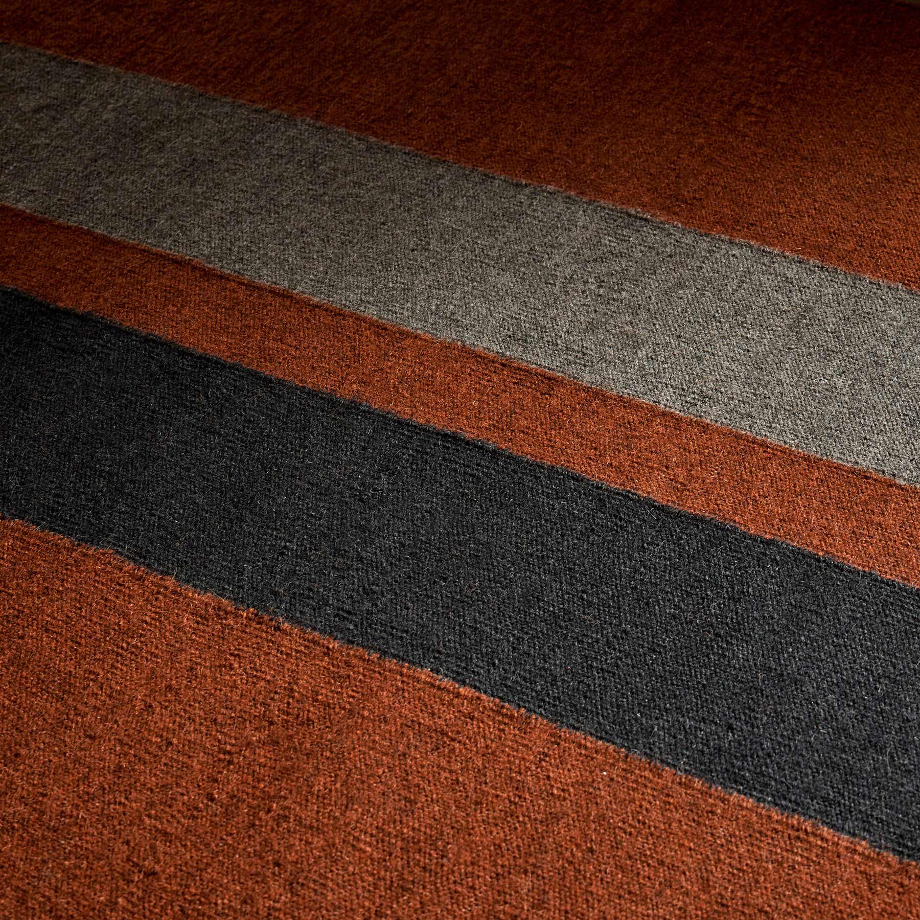 Double Stripe Runner Rug - Ochre, Black Marle & Flint Color Options - Perfect for Hallways, Living Rooms & Bedrooms